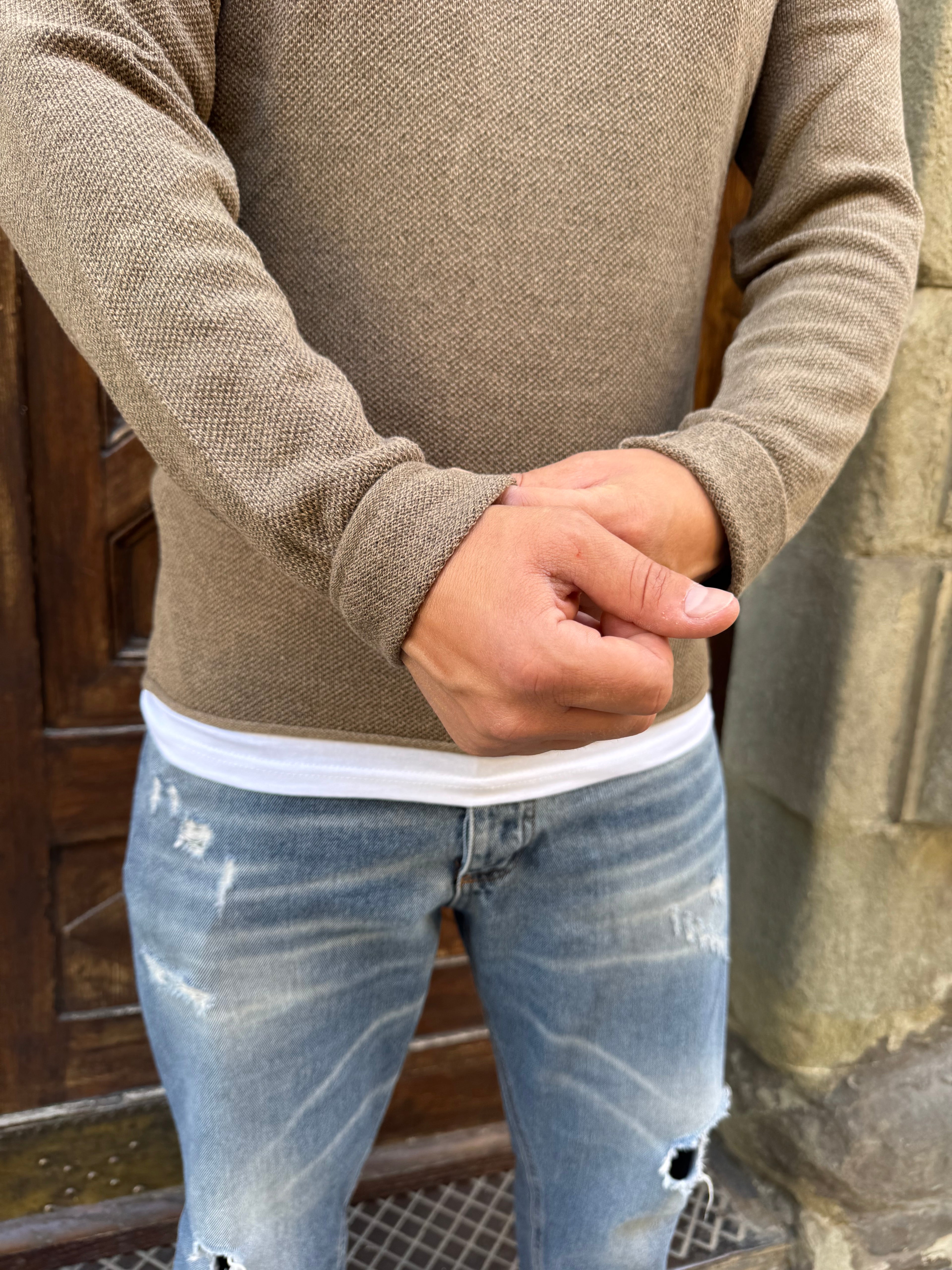 Maglioncino Alabastro di Tiffosi tortora