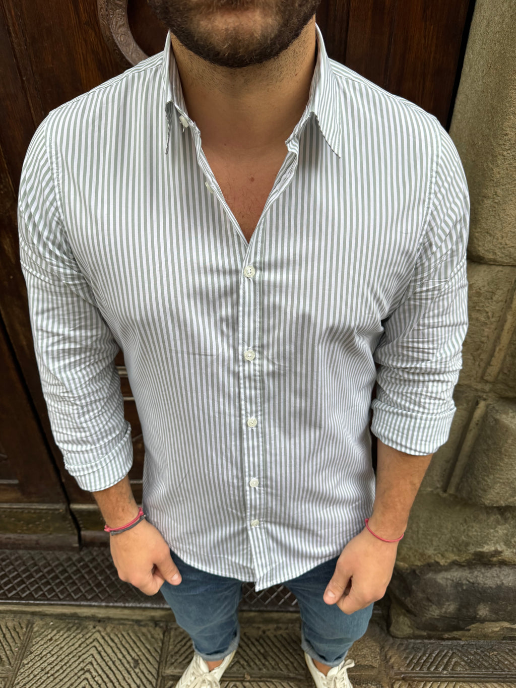 Camicia Portofino di Hamaki-Ho verde
