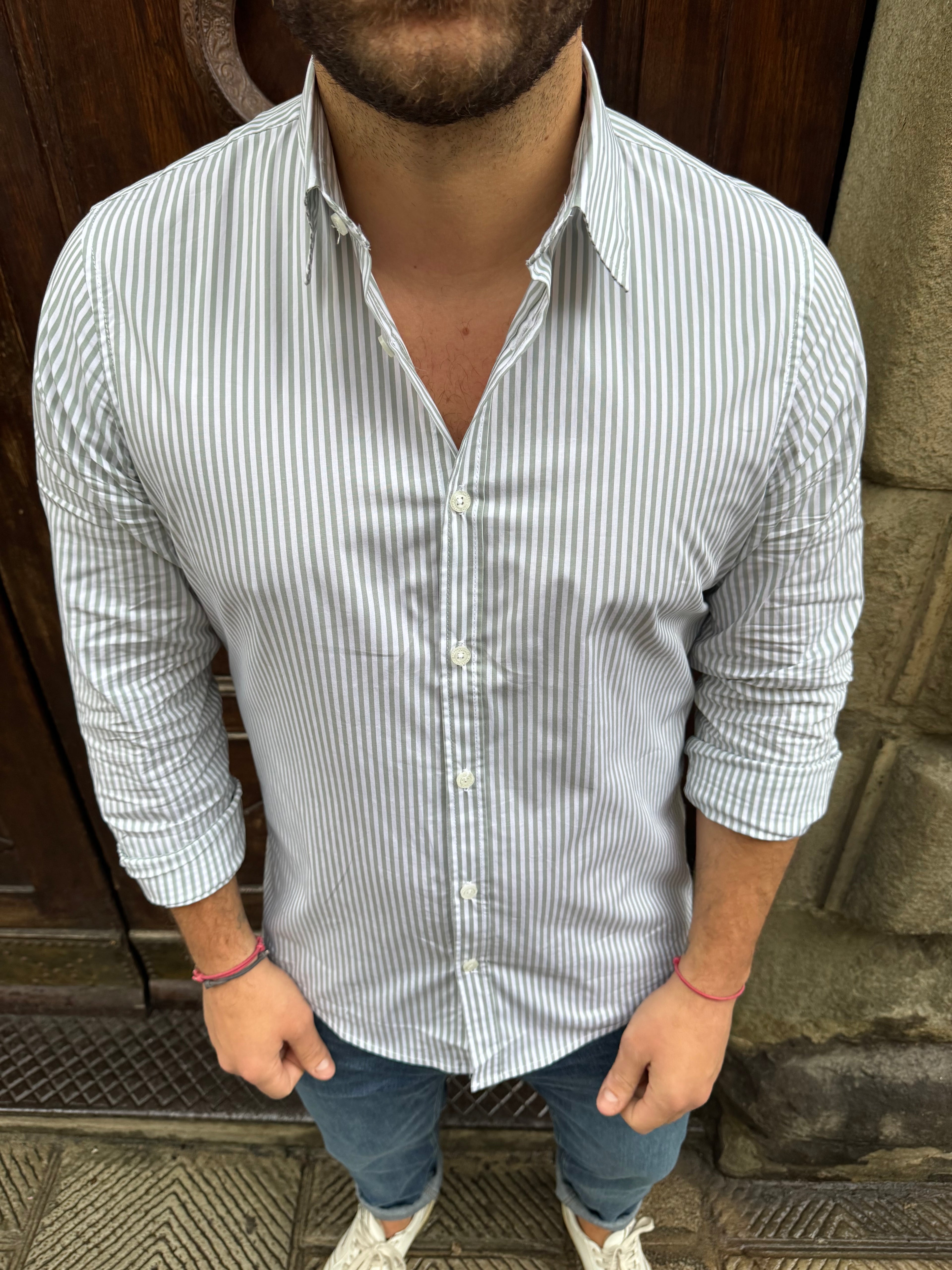 Camicia Portofino di Hamaki-Ho verde