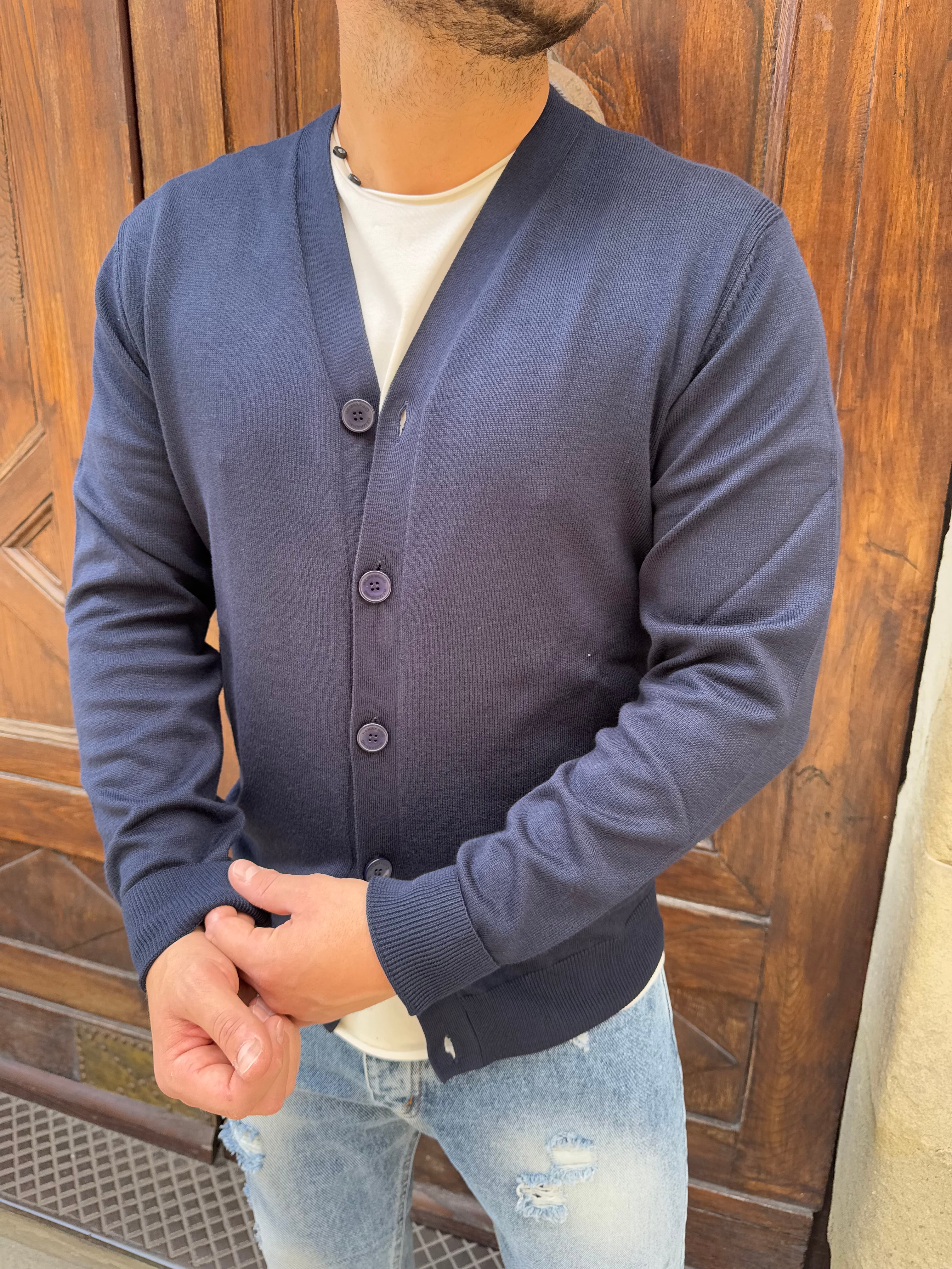 Cardigan Roger di Hamaki-Ho blu