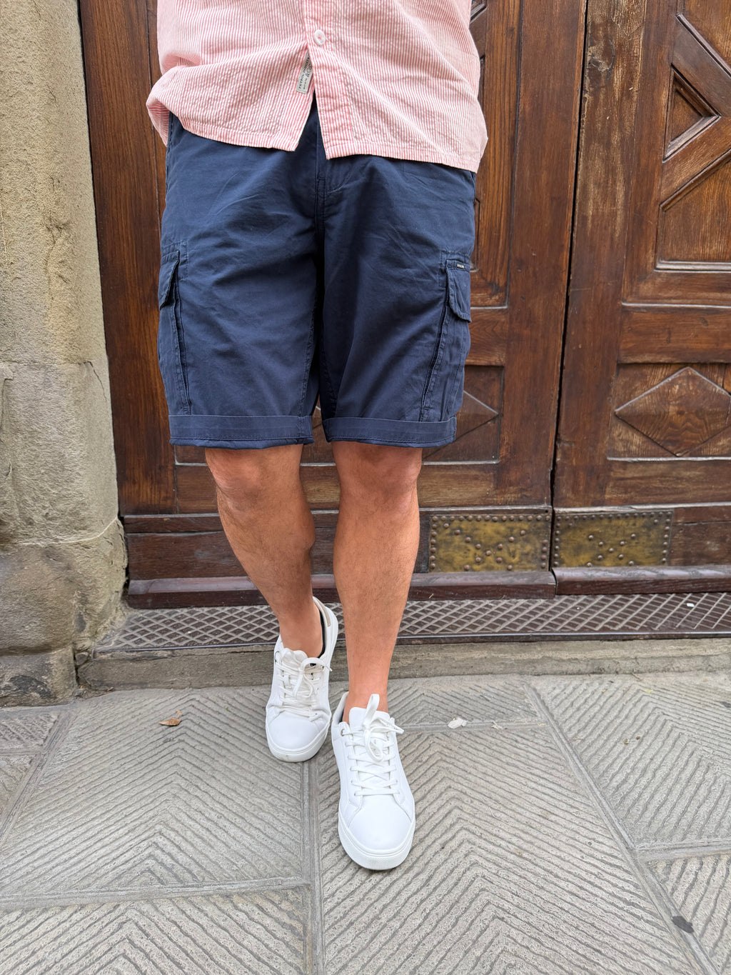Bermuda cargo di Petrol blu navy