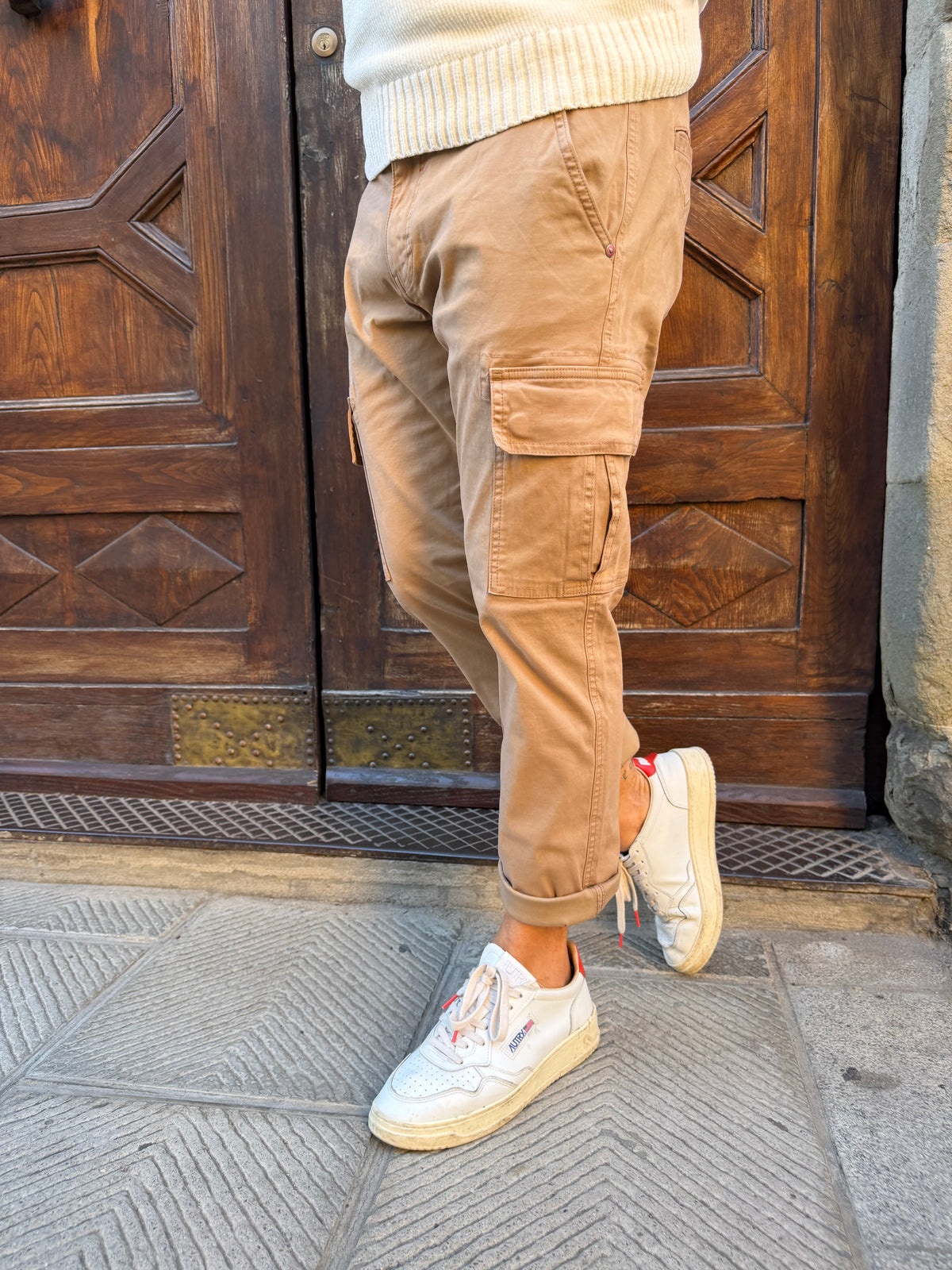 Pantalone cargo di Tréz beige
