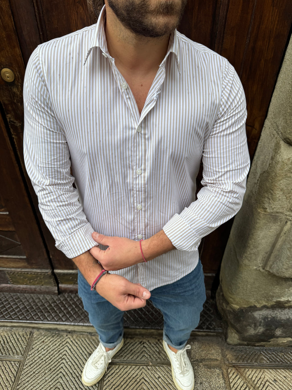 Camicia Portofino di Hamaki-Ho beige