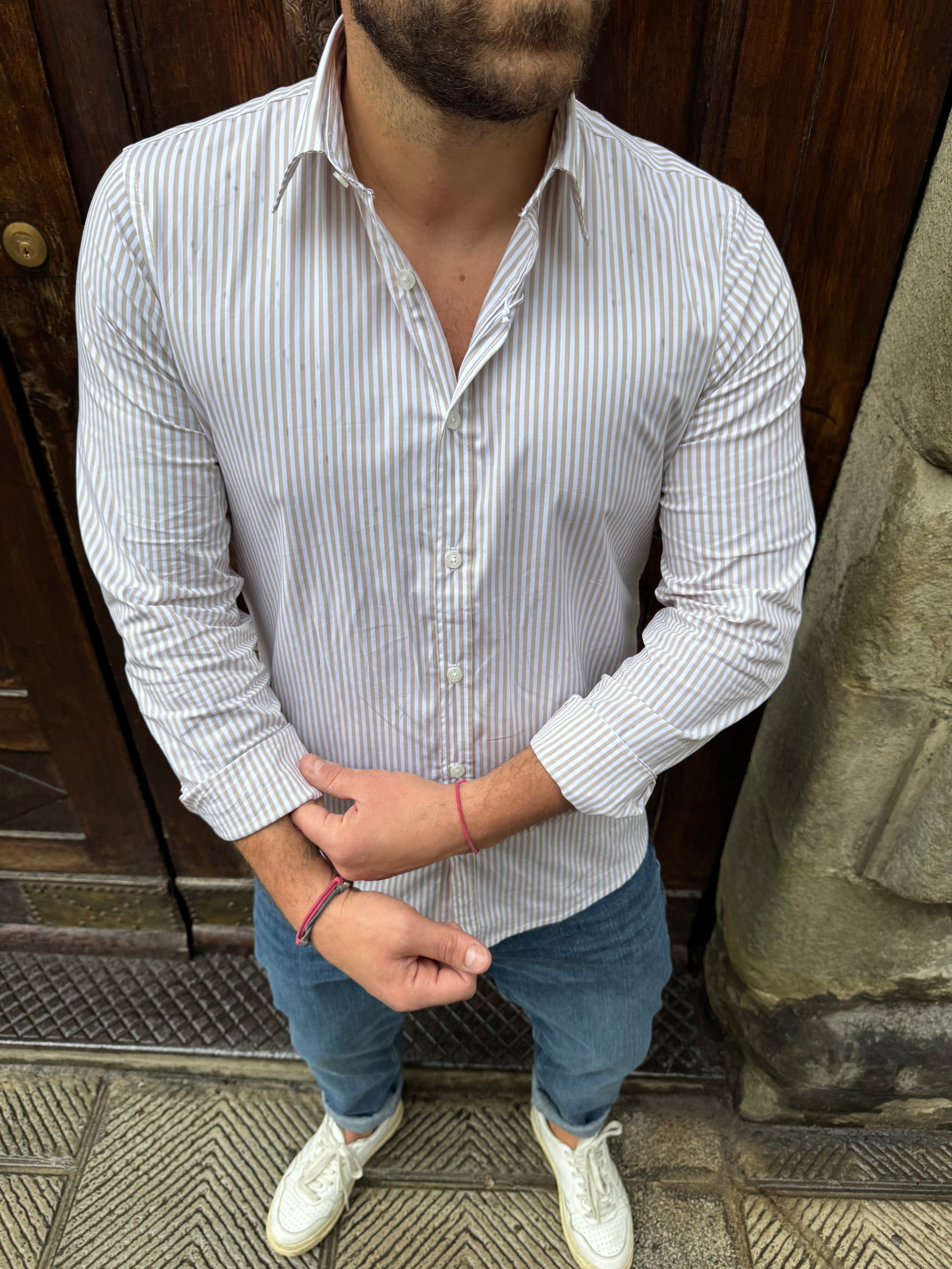 Camicia Portofino di Hamaki-Ho beige