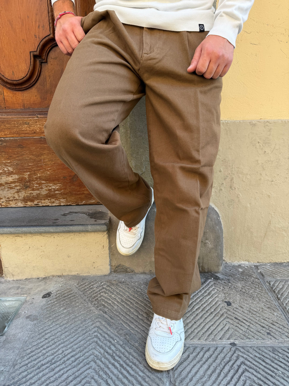 Pantalone Chinos Delamere di Pont tabacco