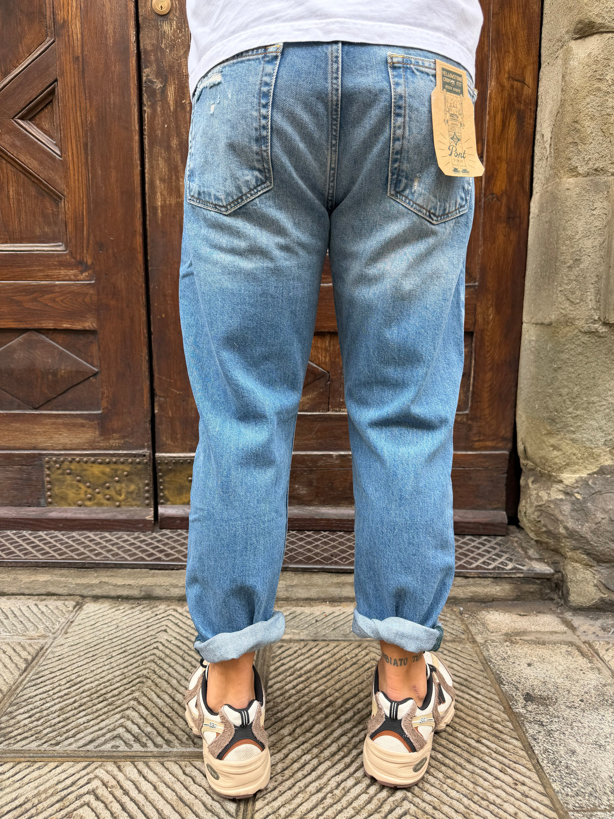 Jeans Yellowstone Cropped di Pont con strappo