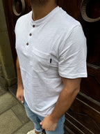 T-Shirt serafino di Tiffosi bianca