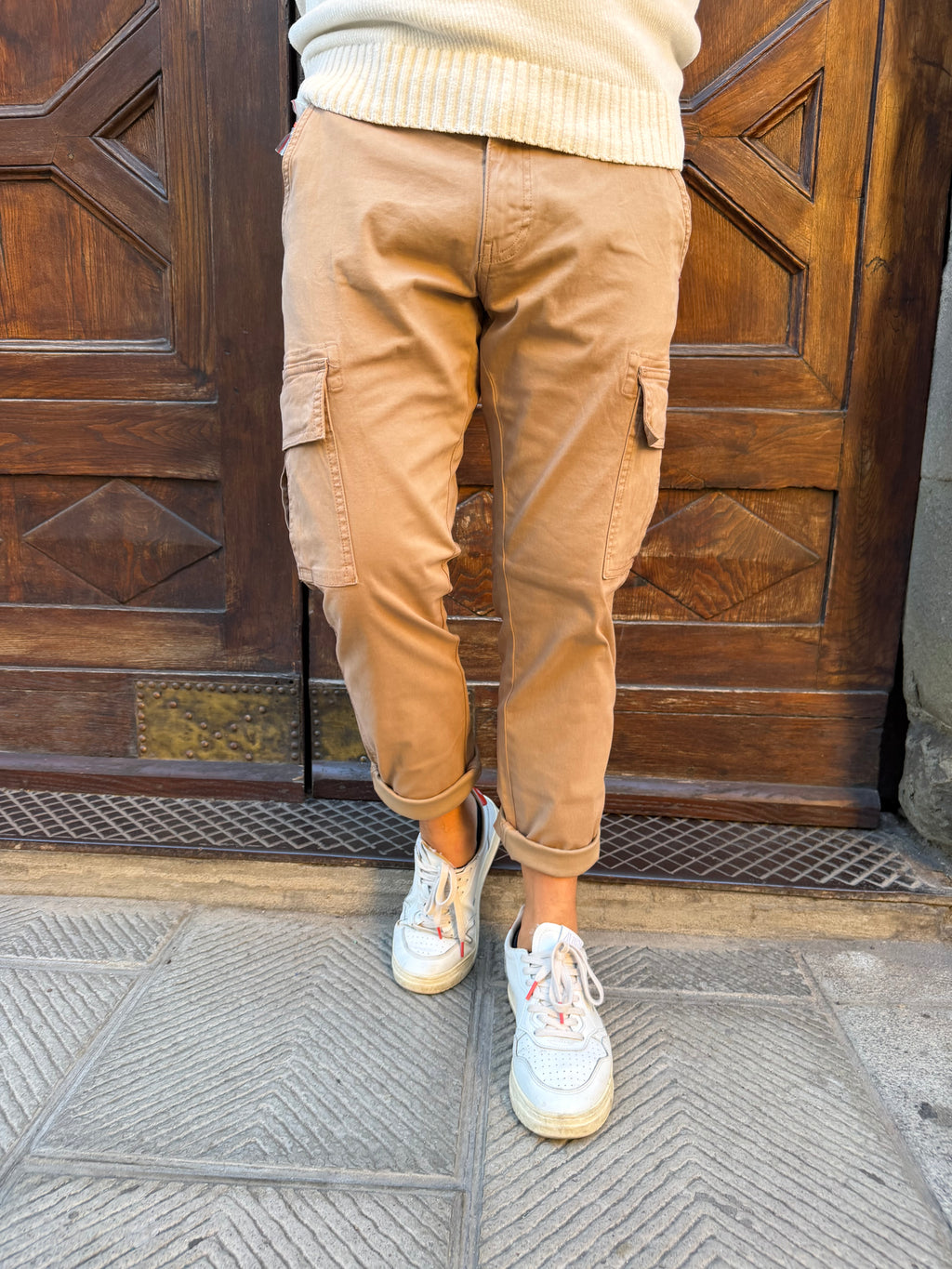 Pantalone cargo di Tréz beige