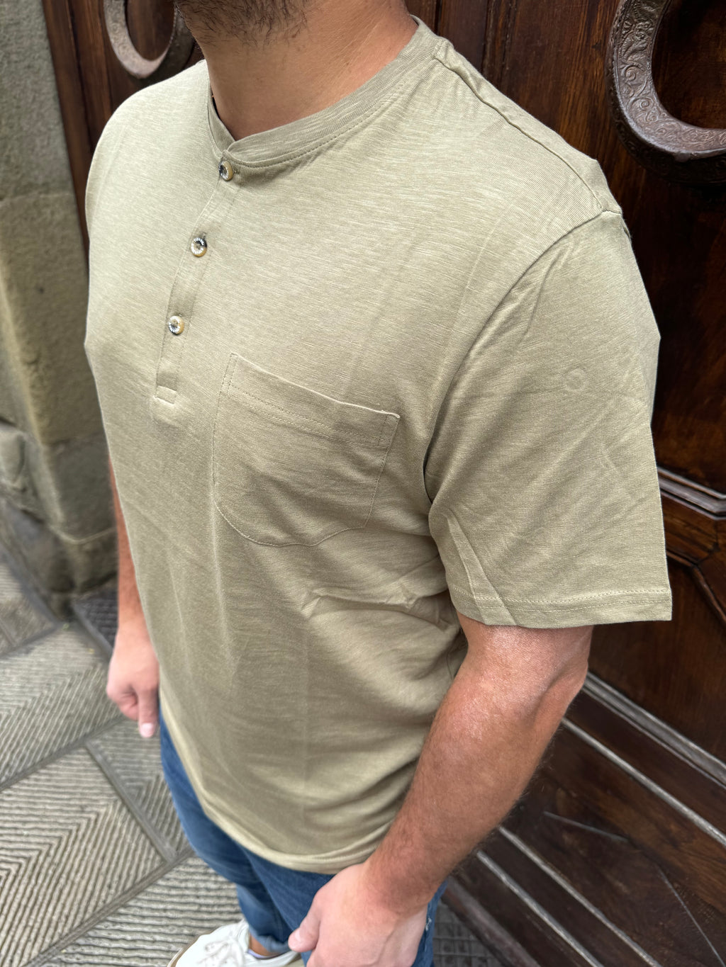 T-Shirt Serafino di Tiffosi verde