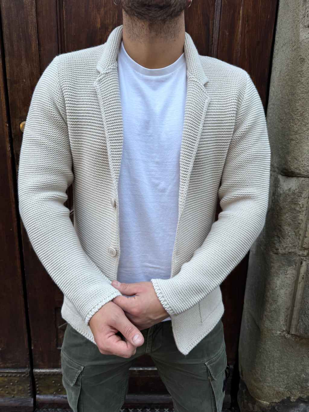 Cardigan Lucio di 3.9 panna