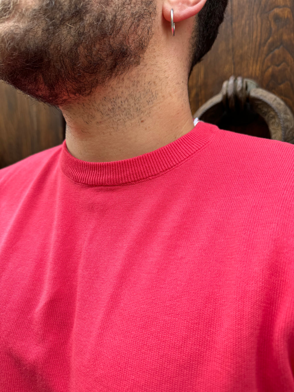Maglioncino Basic di Telamira color corallo