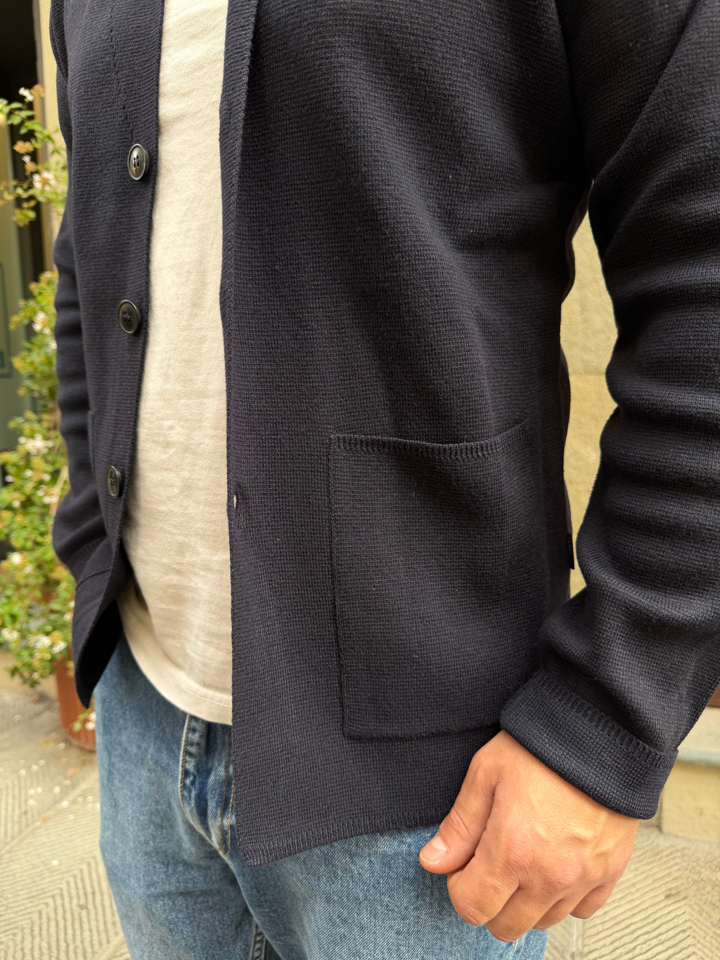 Giacca cardigan Roma di Hamaki-Ho blu