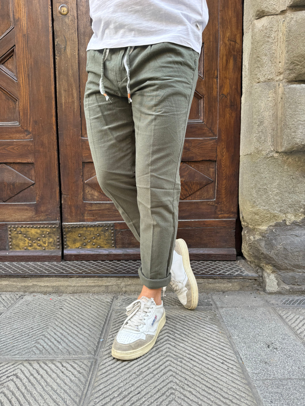 Pantalone Zante verde di Yes Zee