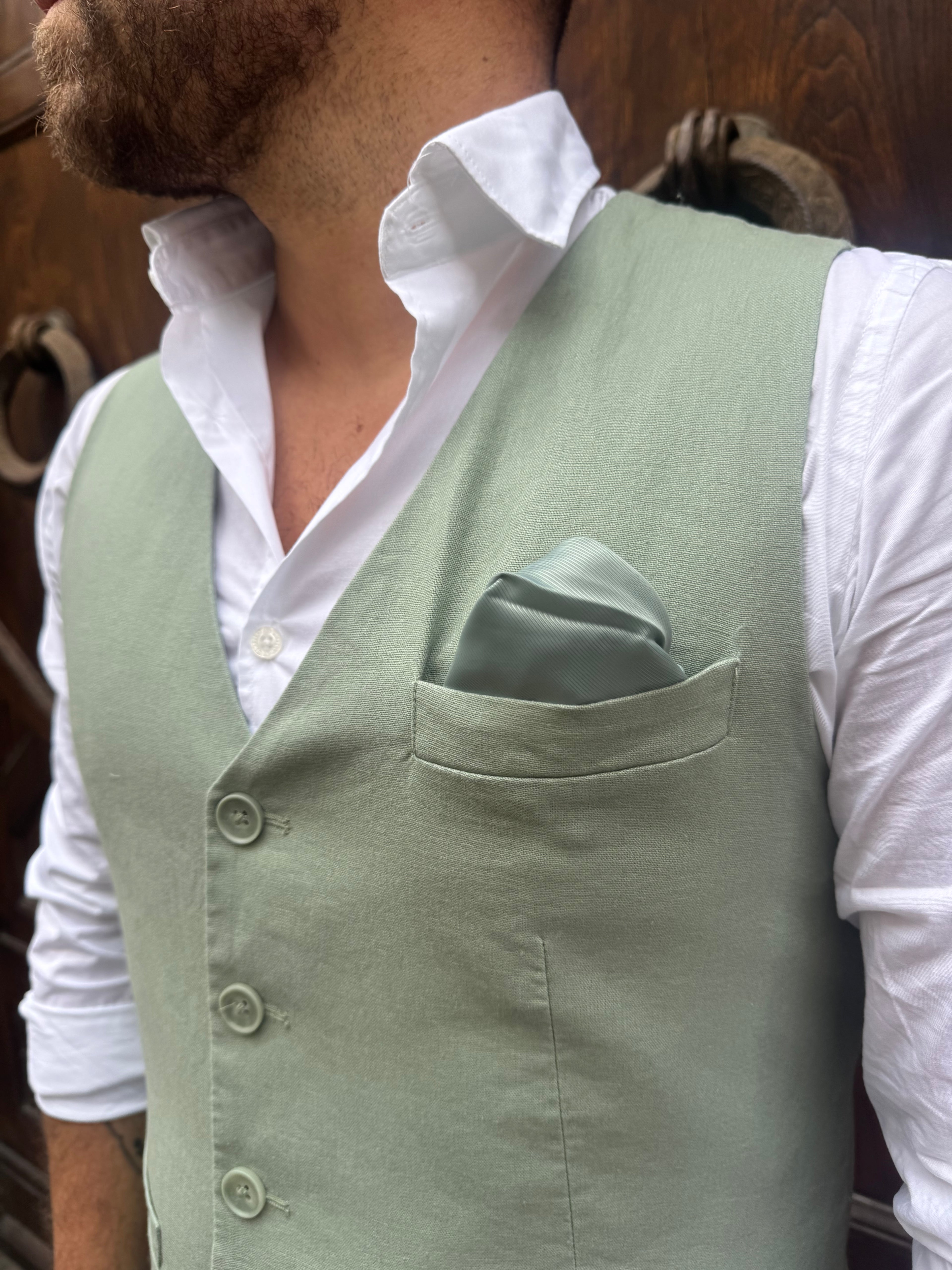 Gilet completo Roger di Hamaki-Ho verde acqua