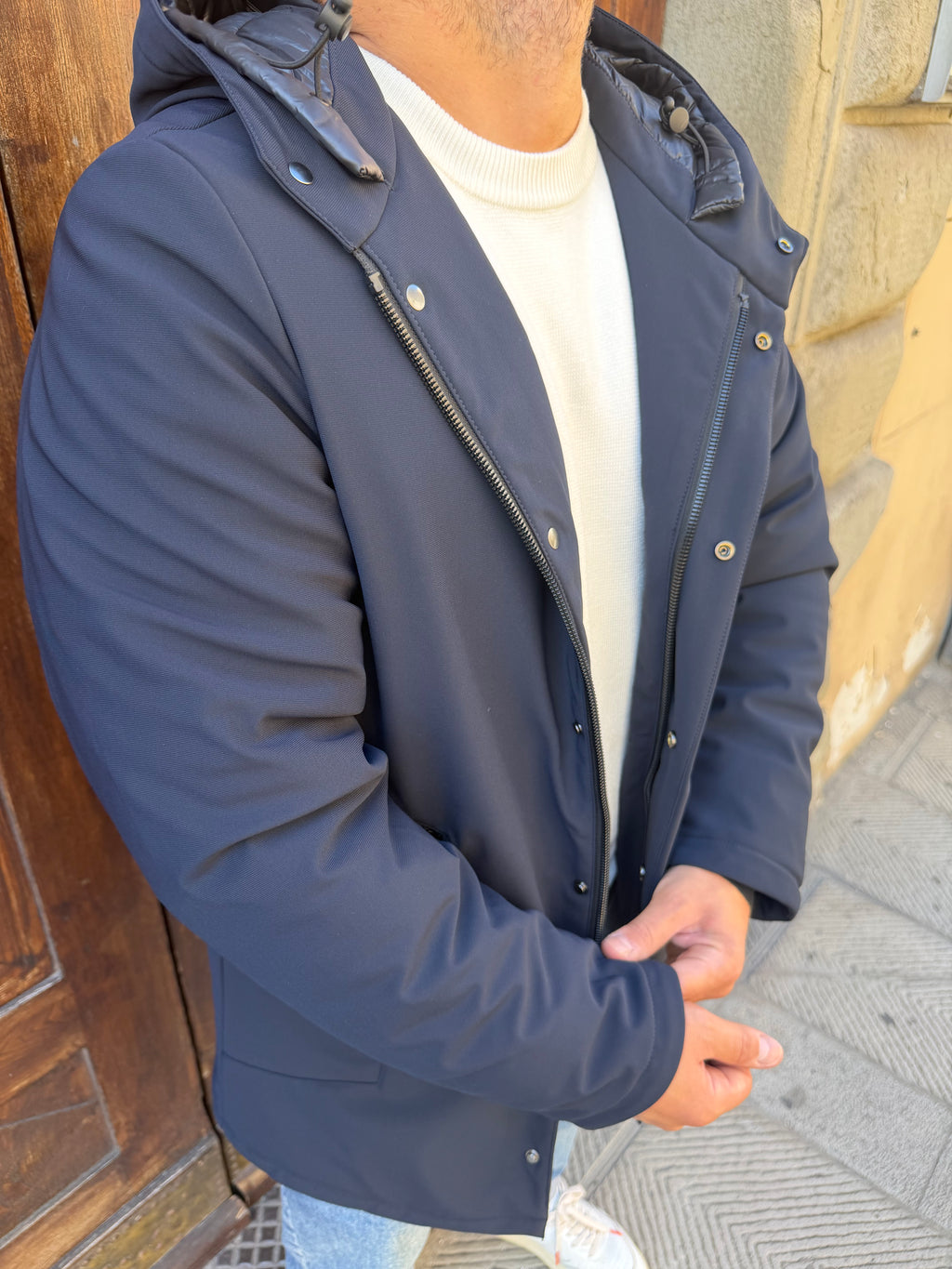 Giacchetto Parka in tessuto tecnico di Tréz blu