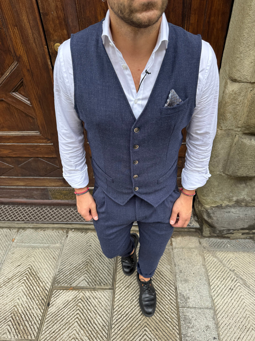 Gilet coordinato London di 3.9 blu jeans