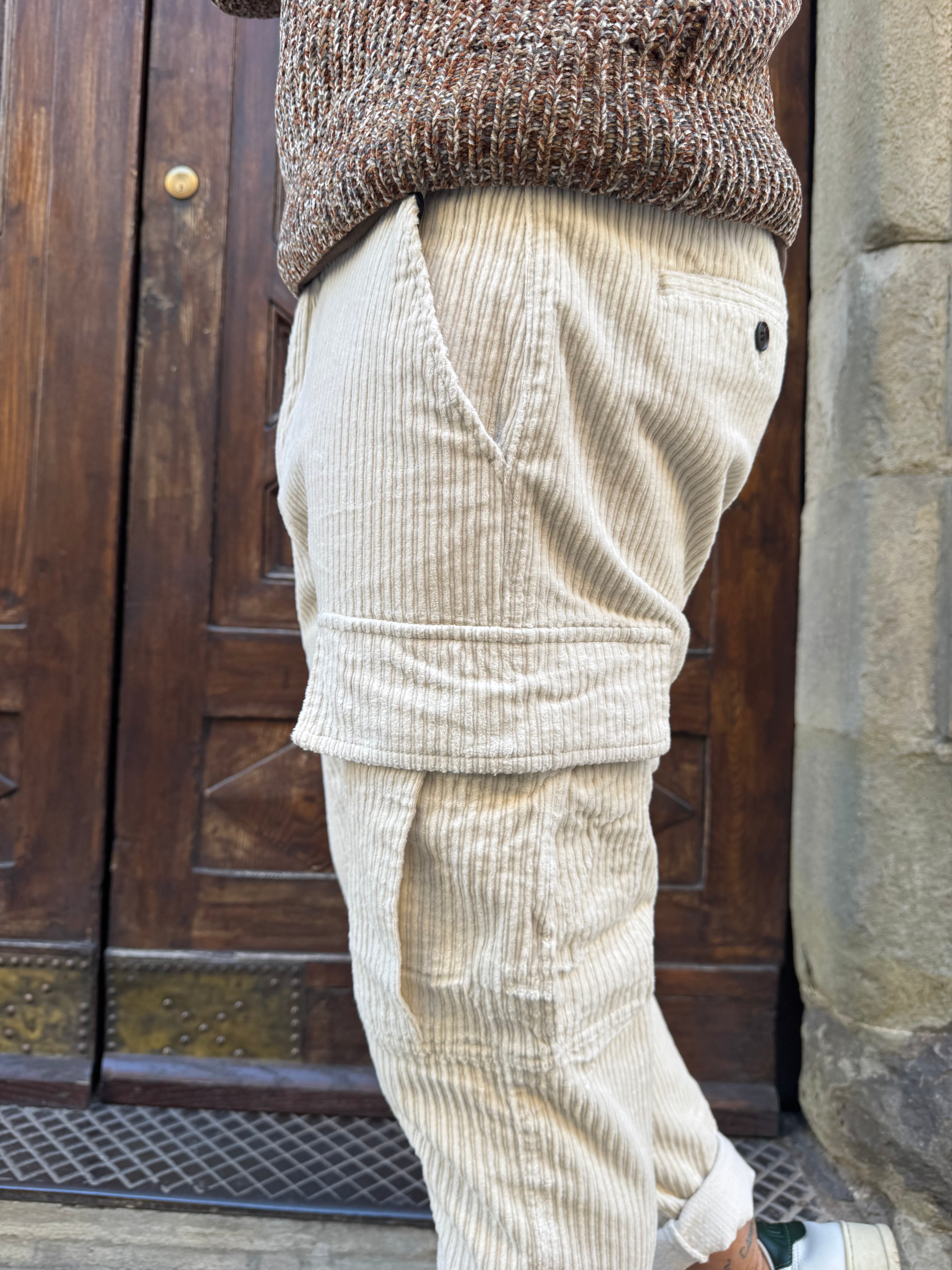 Pantalone cargo Rocciatore di Telamira panna