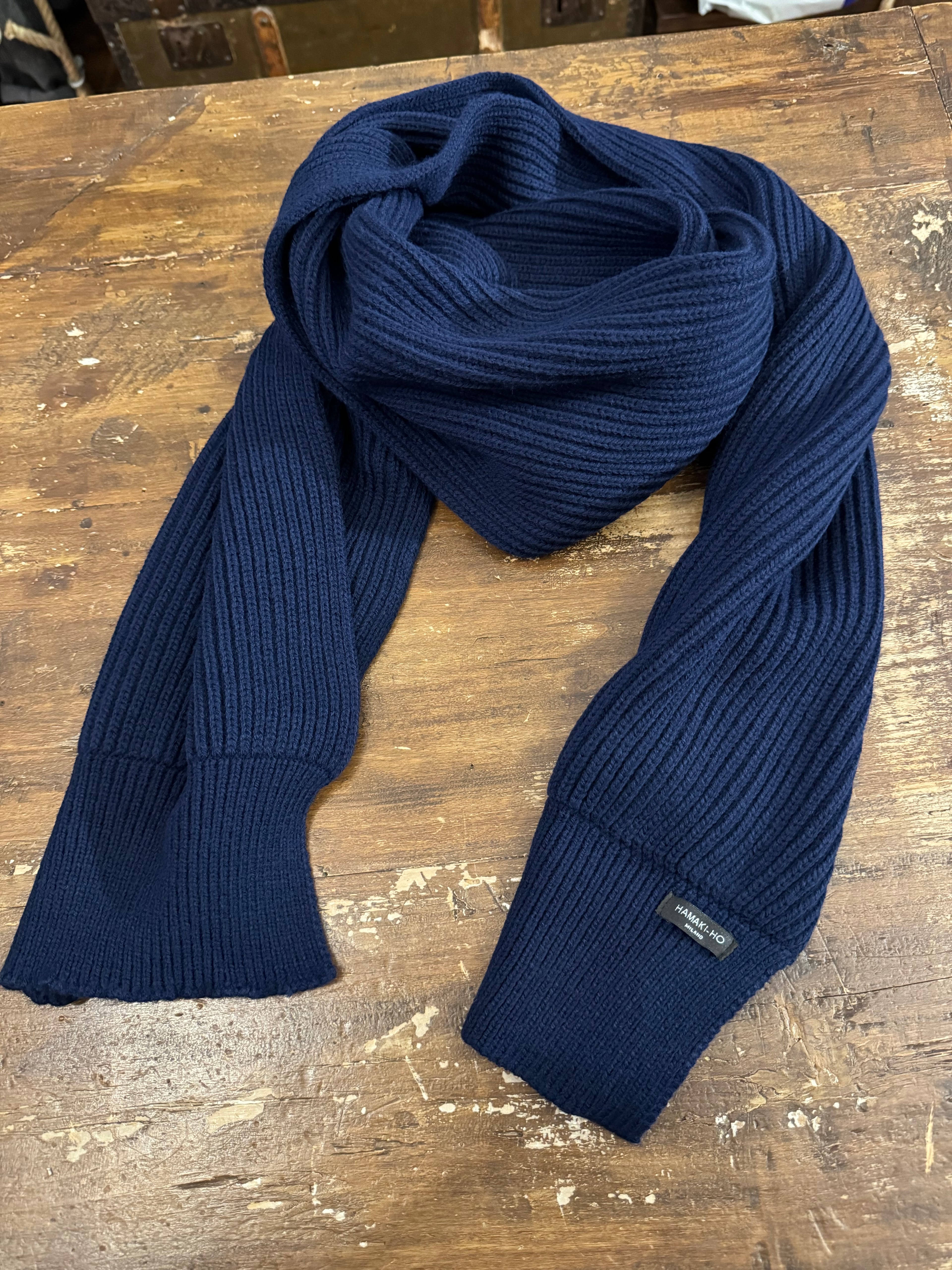 Sciarpa coordinato Prestige di HAMAKI-HO blu