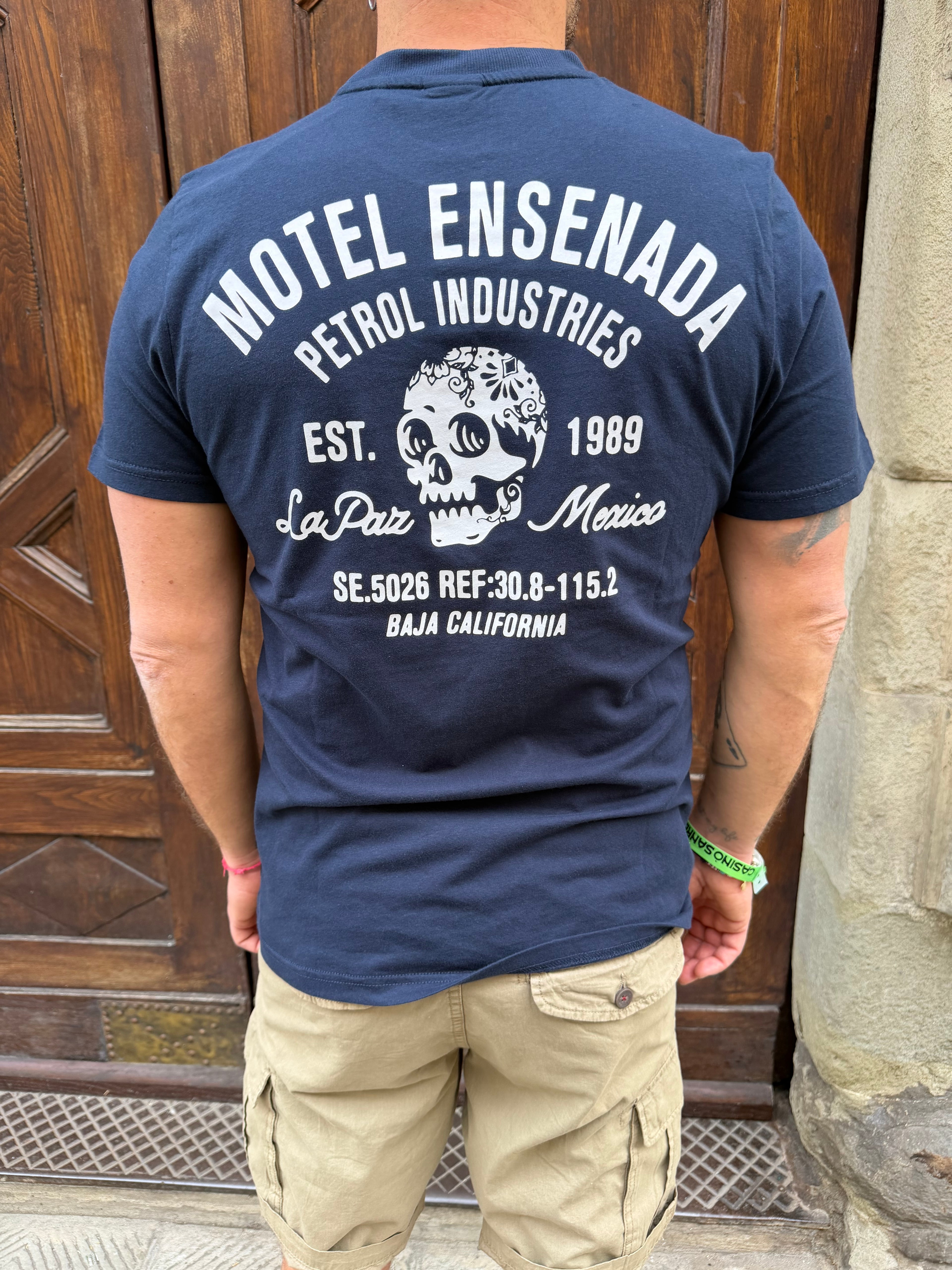 T-shirt Skull di Petrol blu