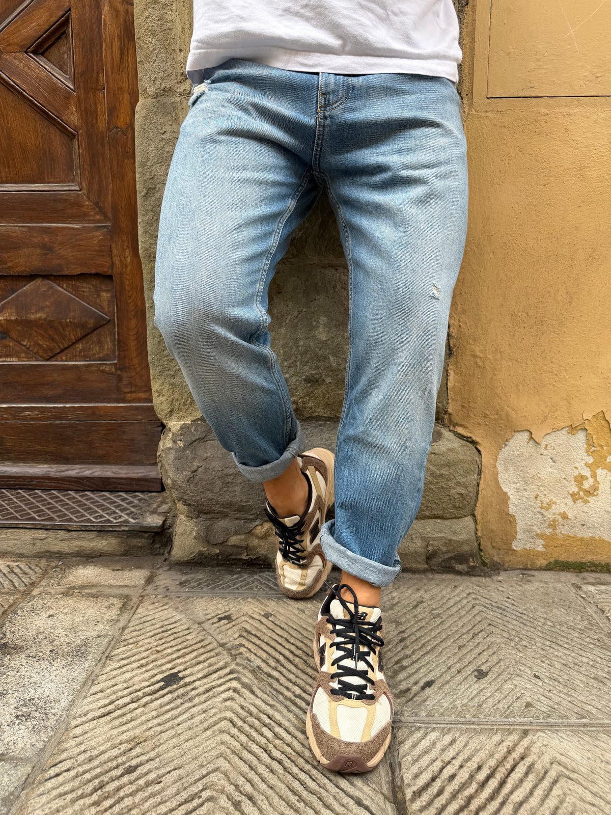 Jeans Yellowstone Cropped di Pont con strappo