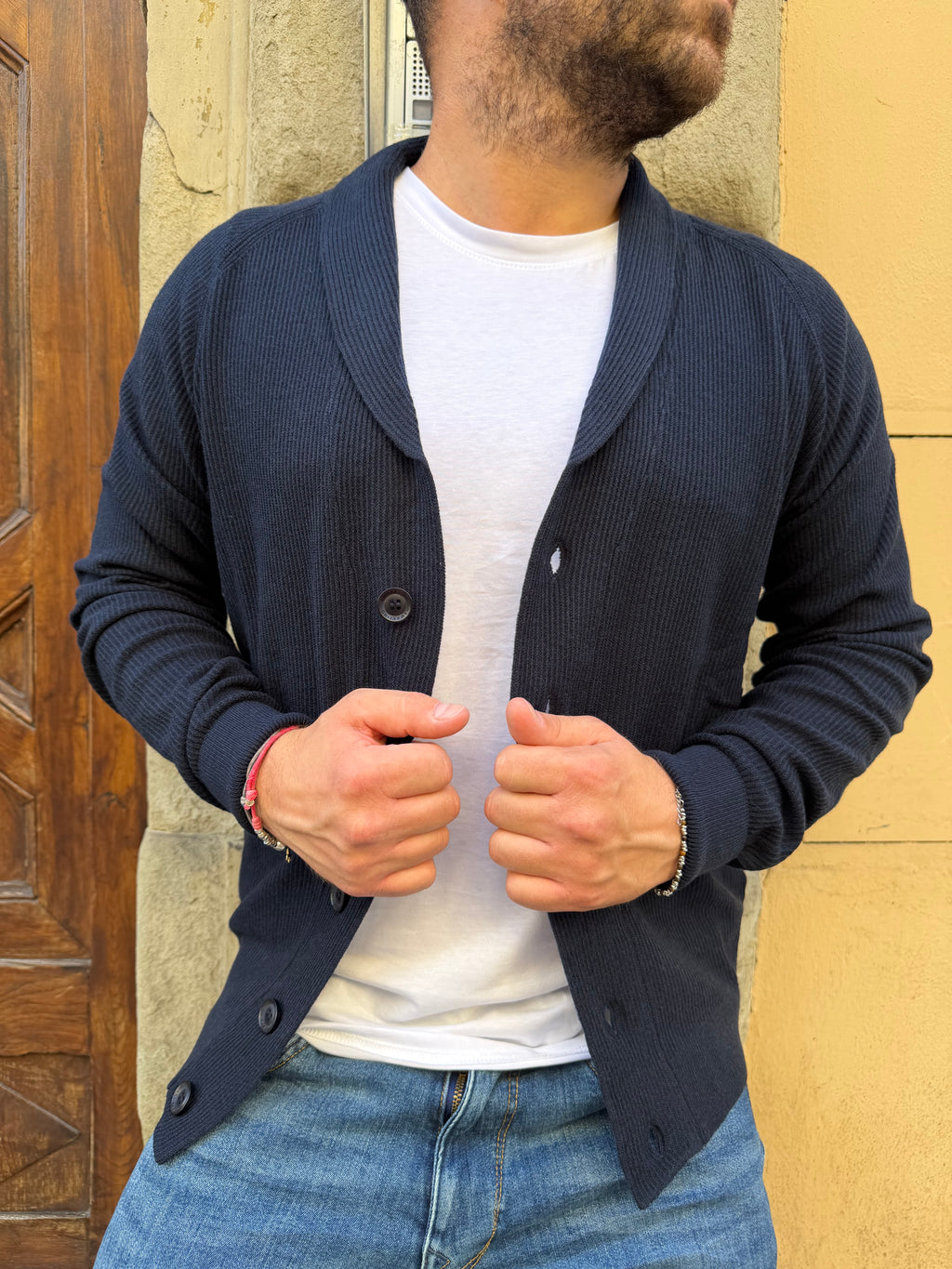 Cardigan Milano di Hamaki-Ho blu