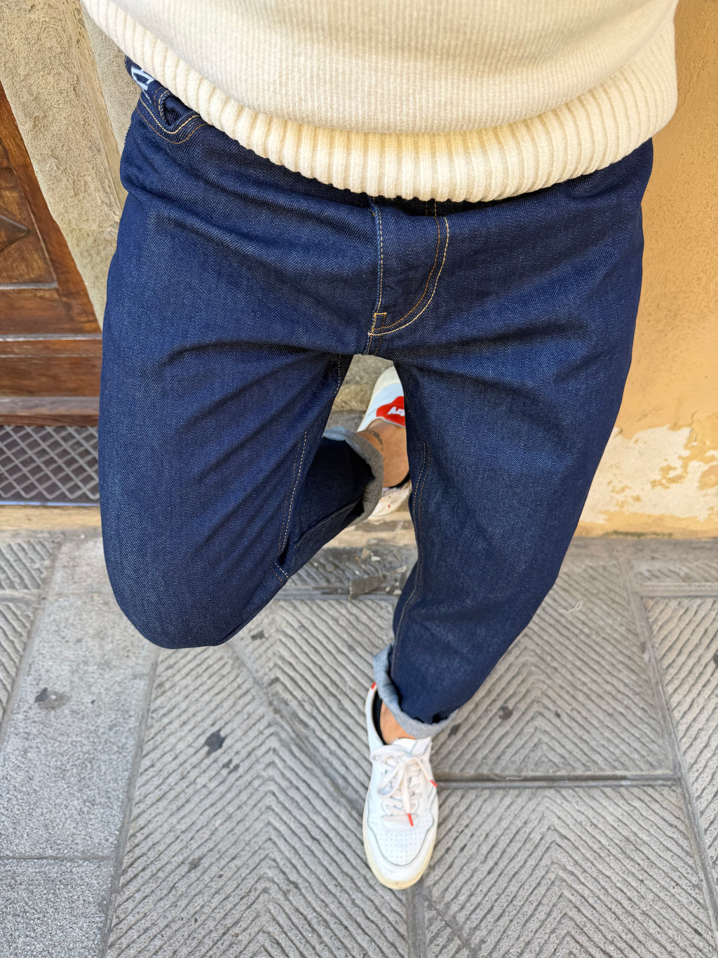 Jeans Yellowstone Cropped di Pont con ricamo Samurai
