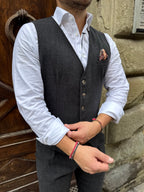 Gilet coordinato London di 3.9 grigio