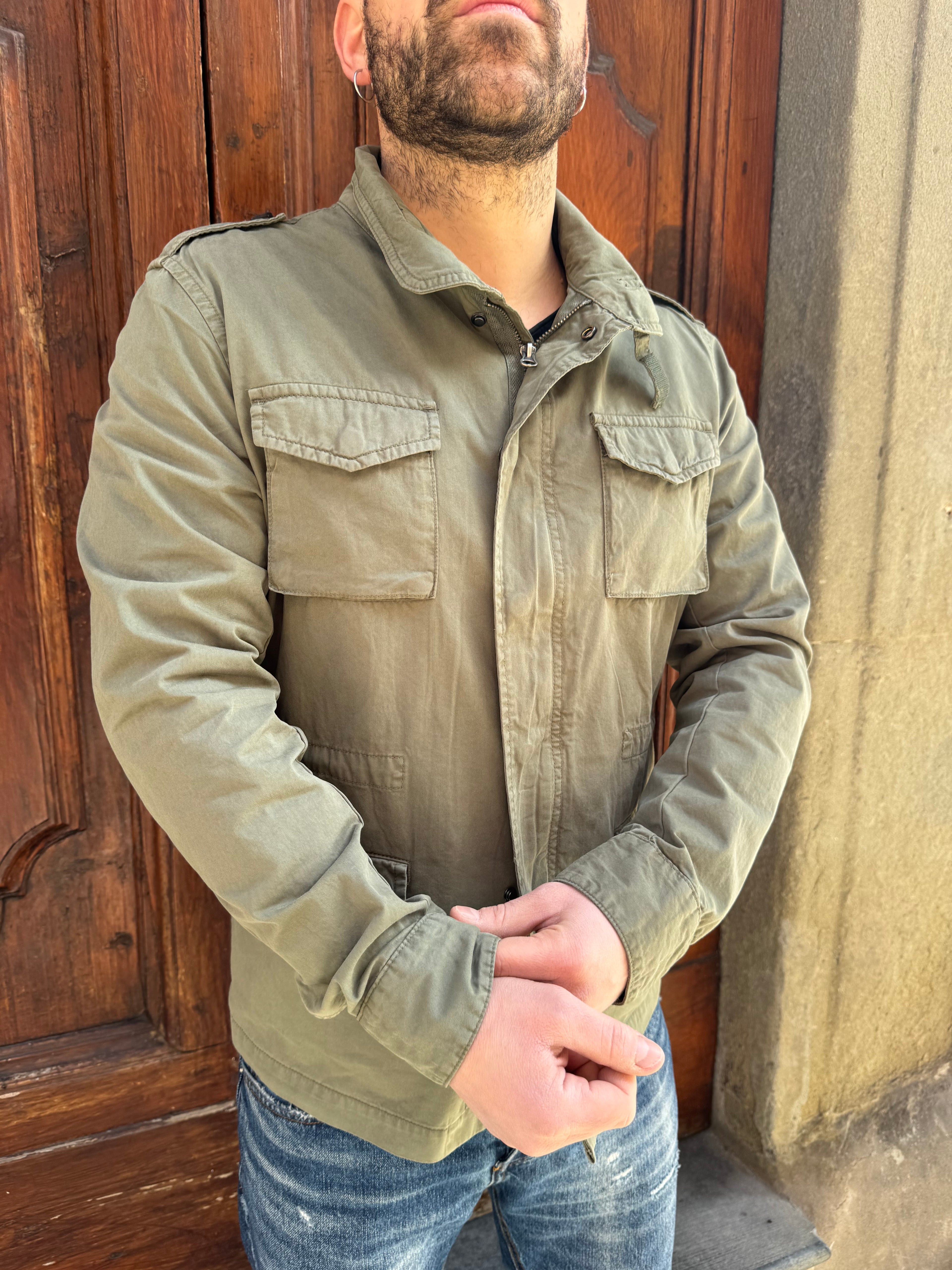 Giacchetto Sahara di Tréz verde militare