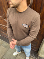 Maglioncino Diego con taschino tabacco