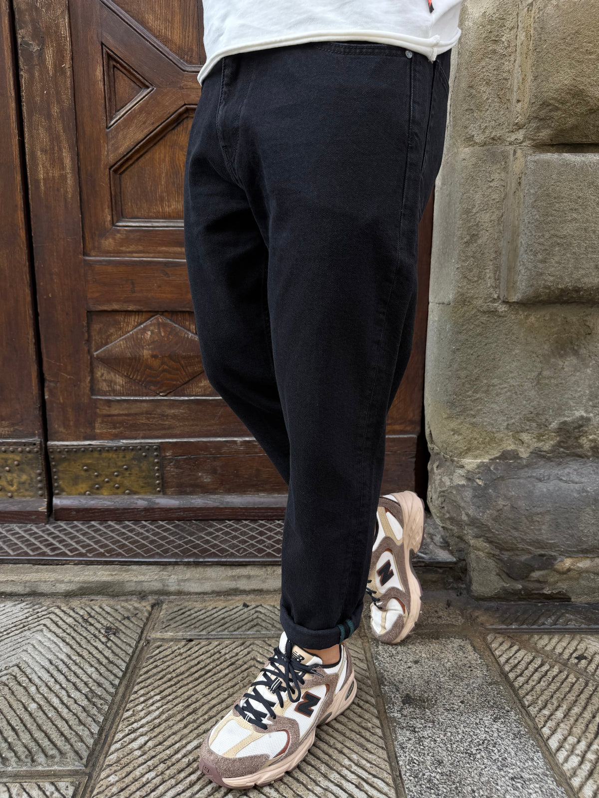 Jeans Yellowstone Cropped di Pont nero