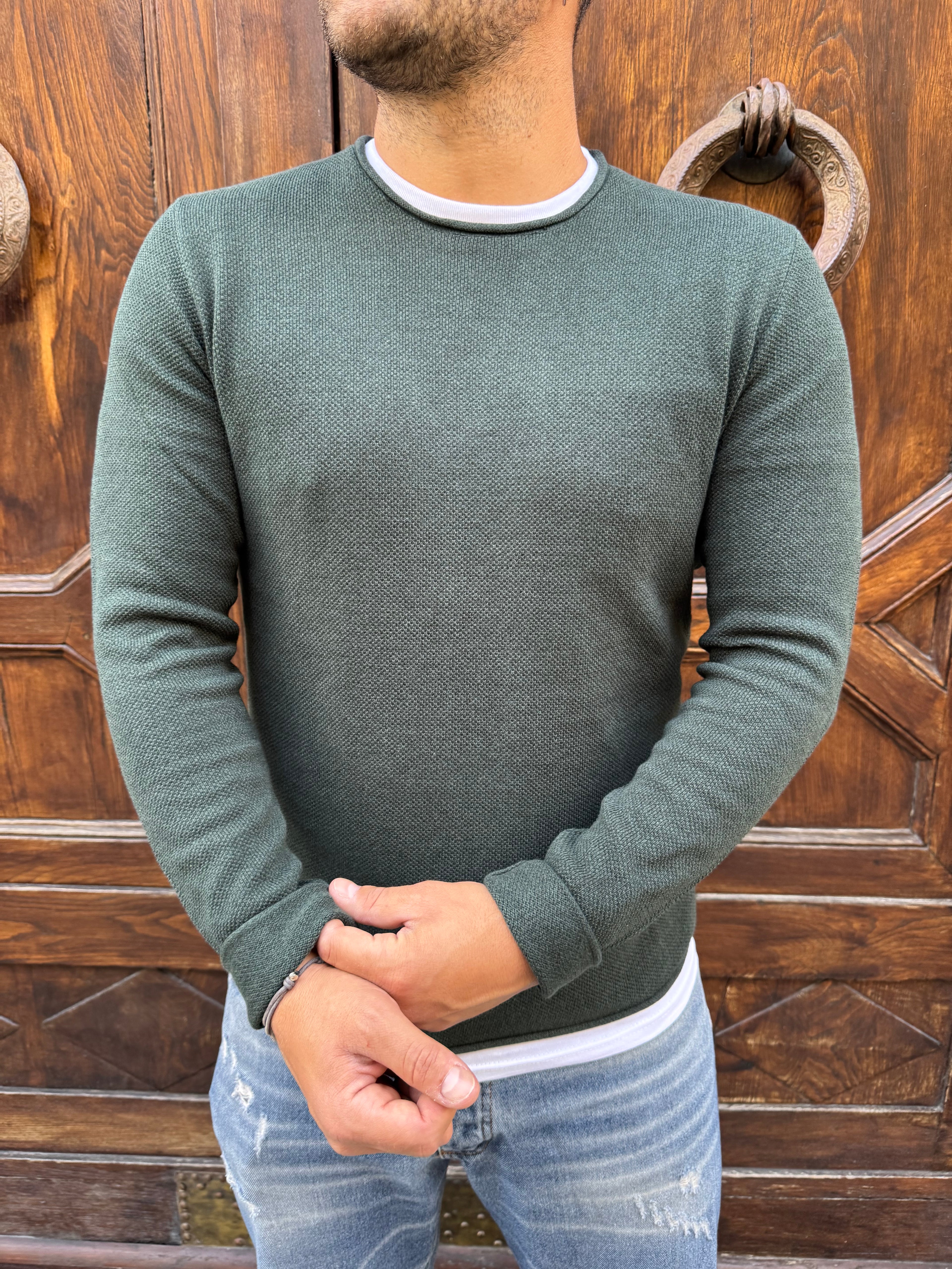 Maglioncino Alabastro di Tiffosi verde bosco