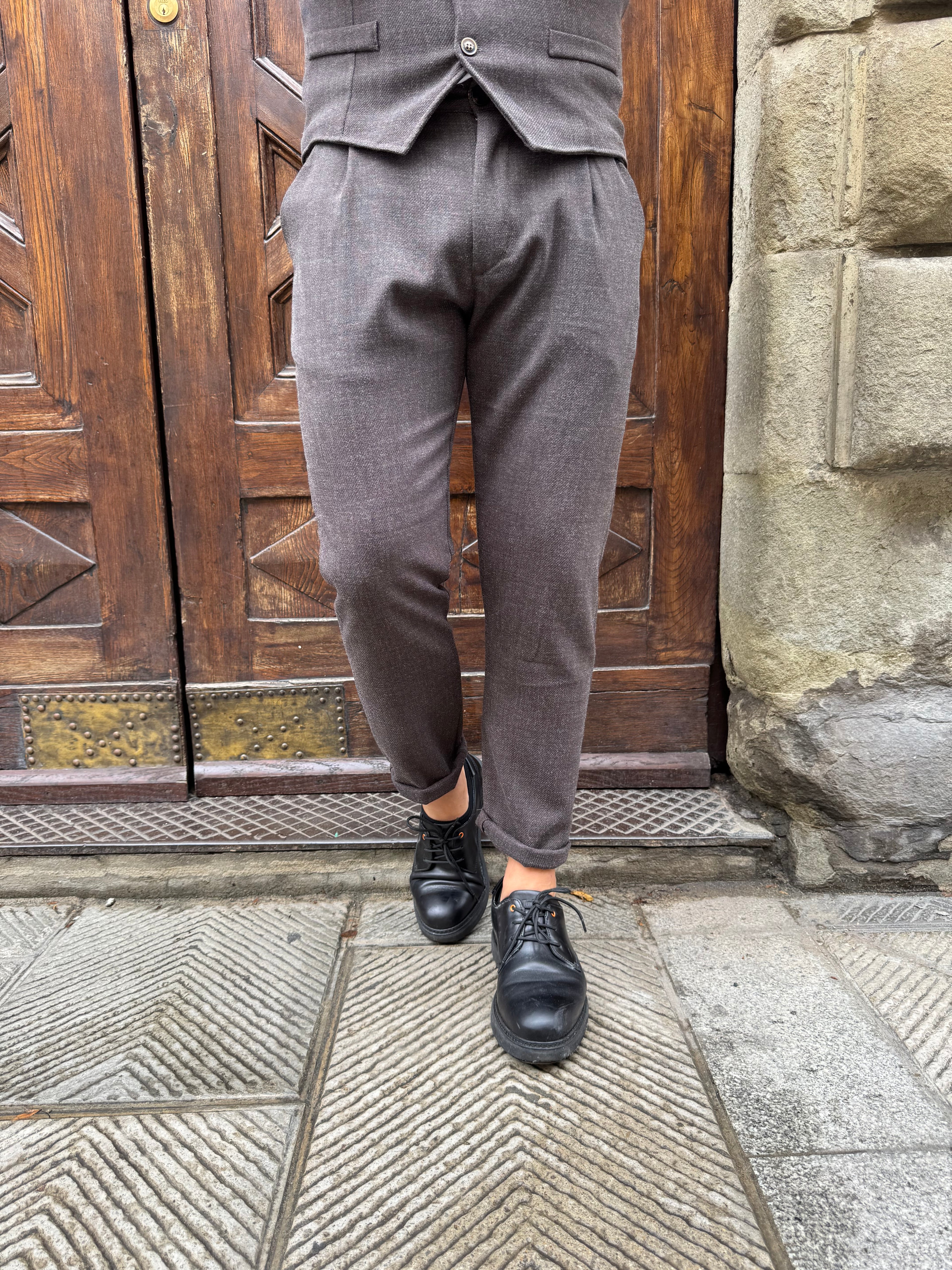 Pantalone coordinato London di 3.9 moro