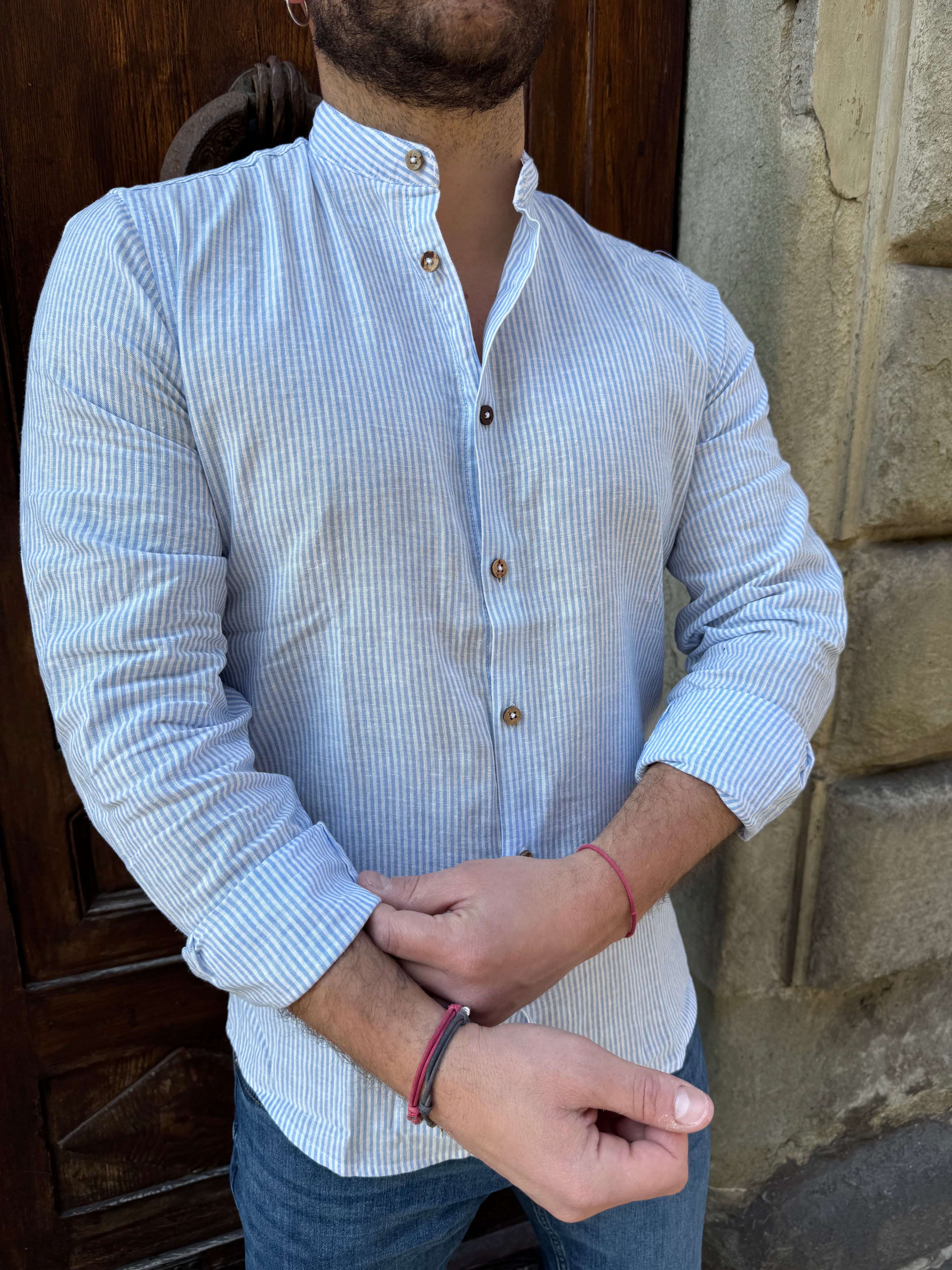 Camicia Versilia di Hamaki-Ho azzurra