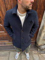 Cappotto James Blu lana cotta