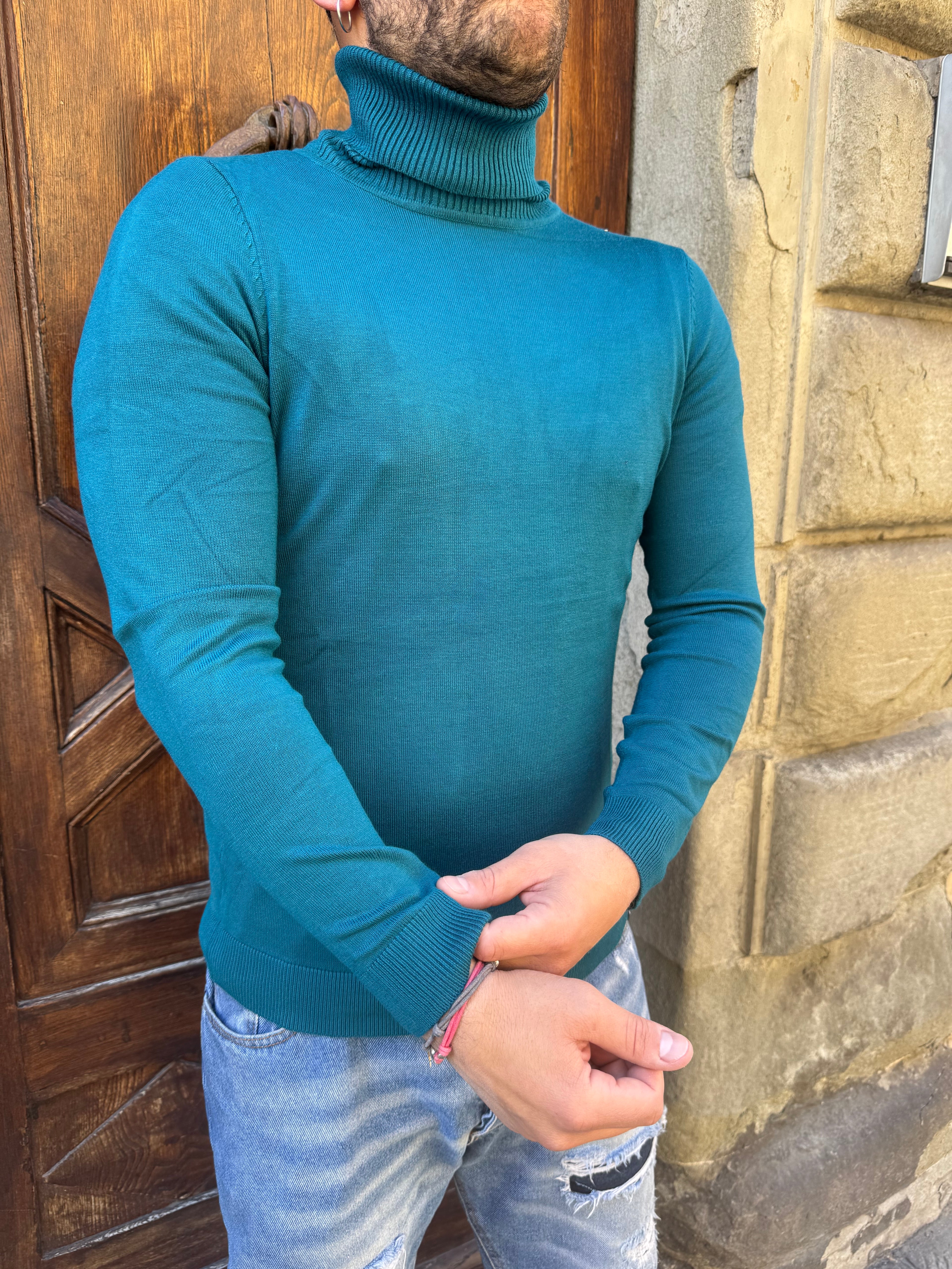 Maglioncino Dolcevita di Telamira ottanio