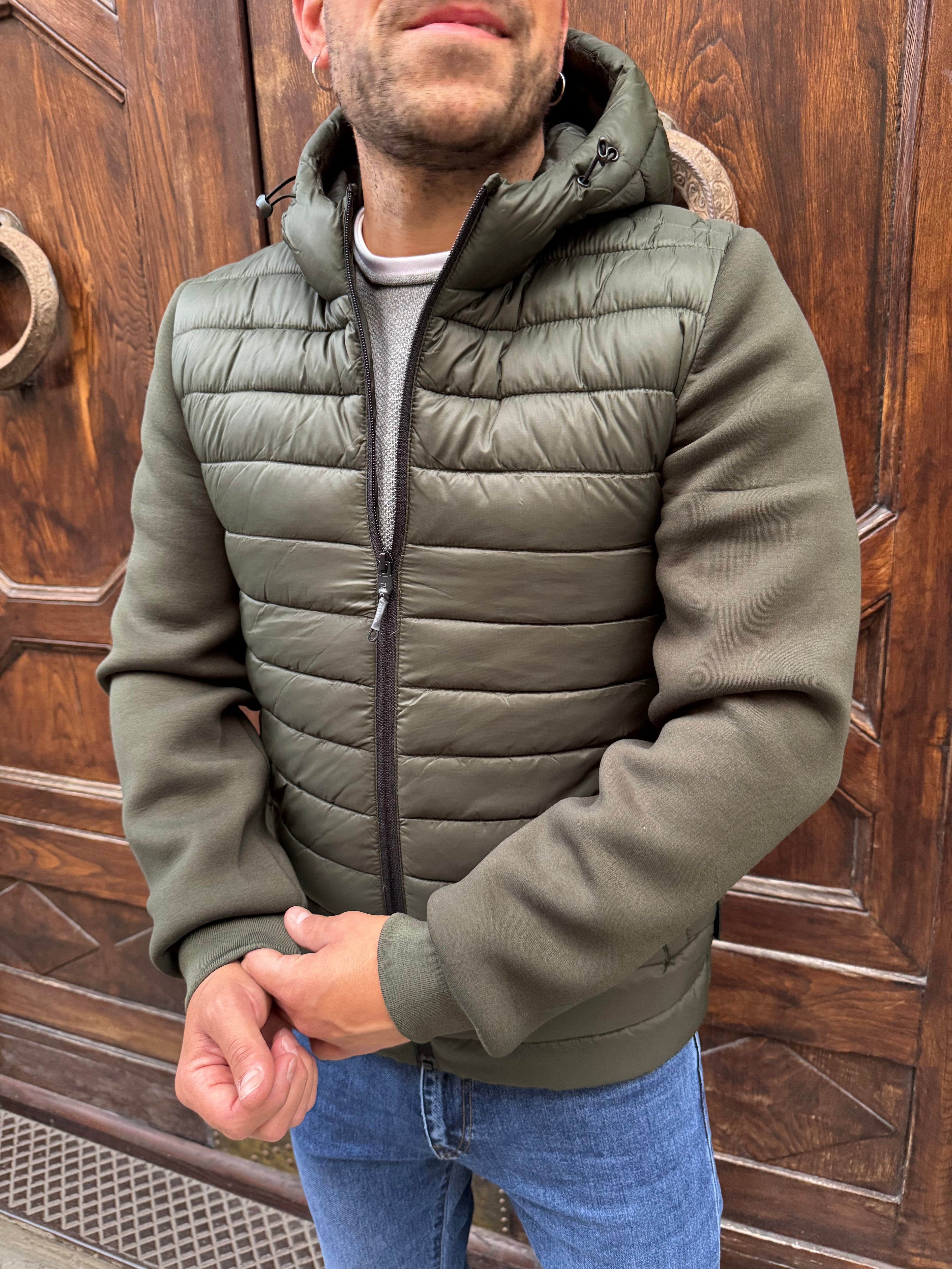 Piumino Ibrido di Tiffosi verde