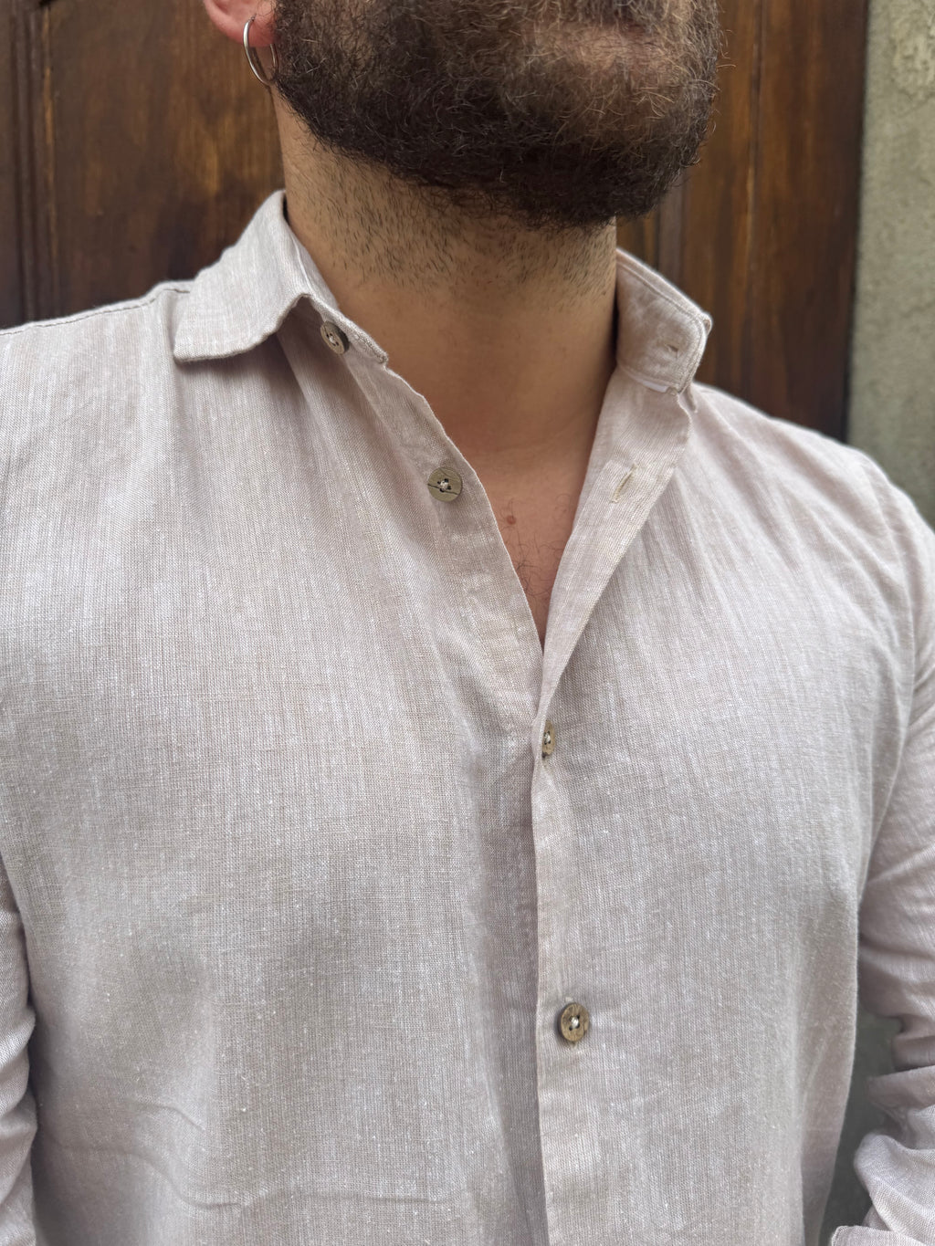 Camicia Lino Hamaki-Ho beige