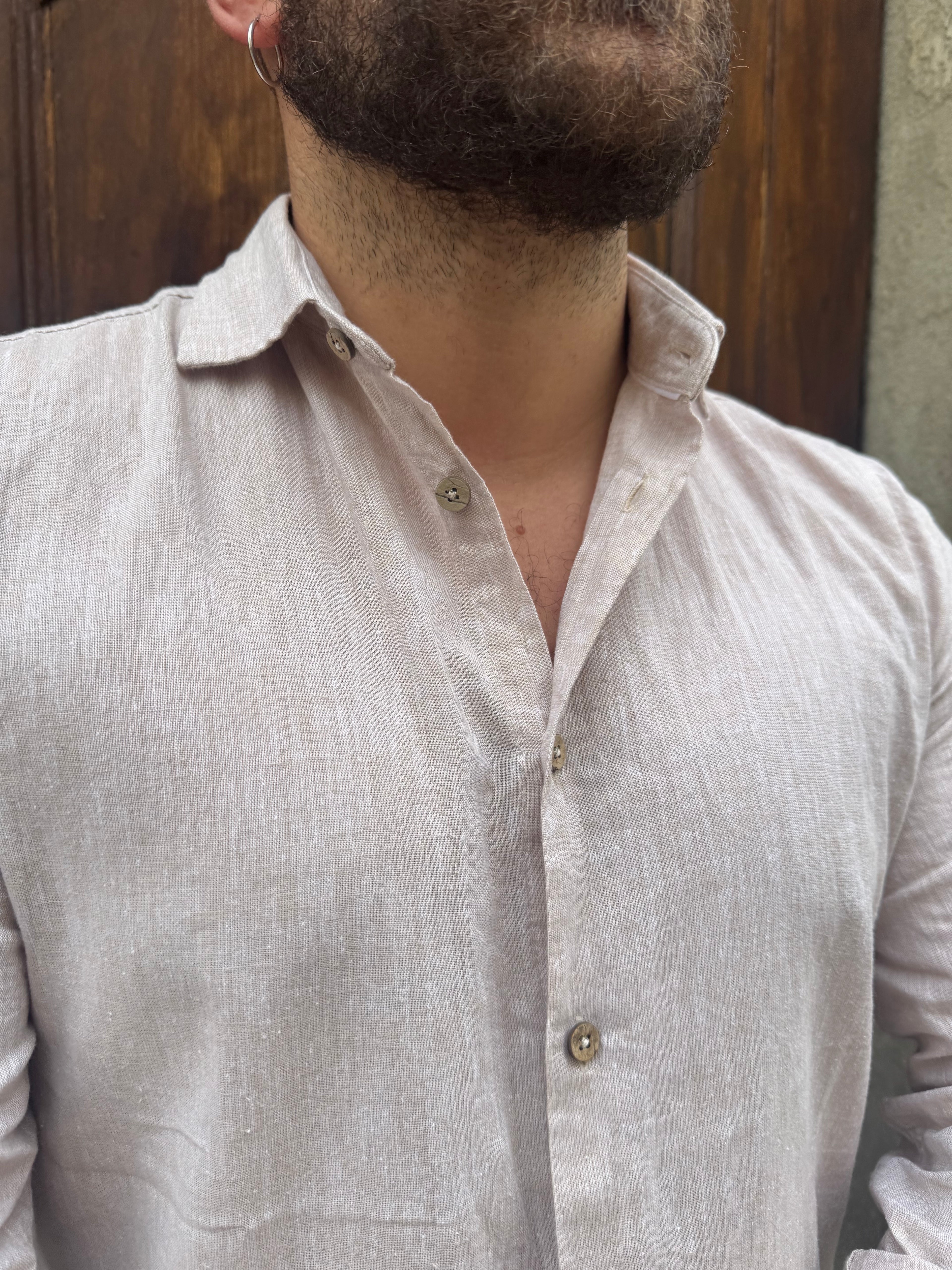 Camicia Lino Hamaki-Ho beige