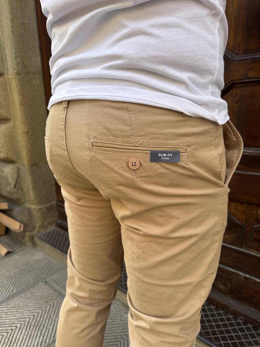 Pantalone Chinos di Tiffosi beige