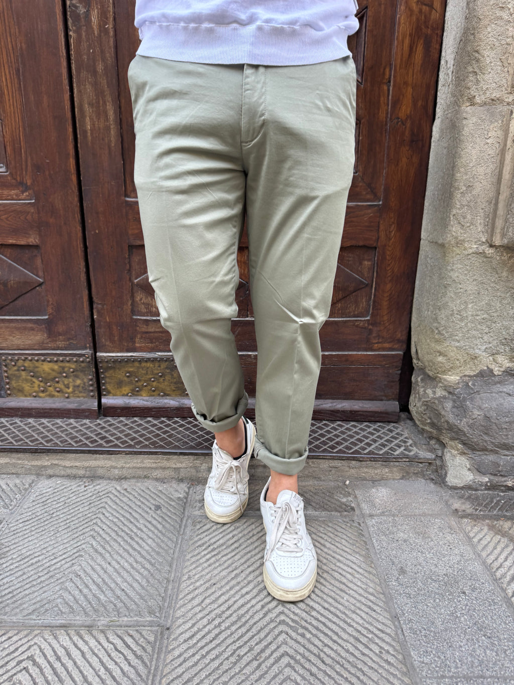 Pantalone Chinos di Hamaki-Ho verde