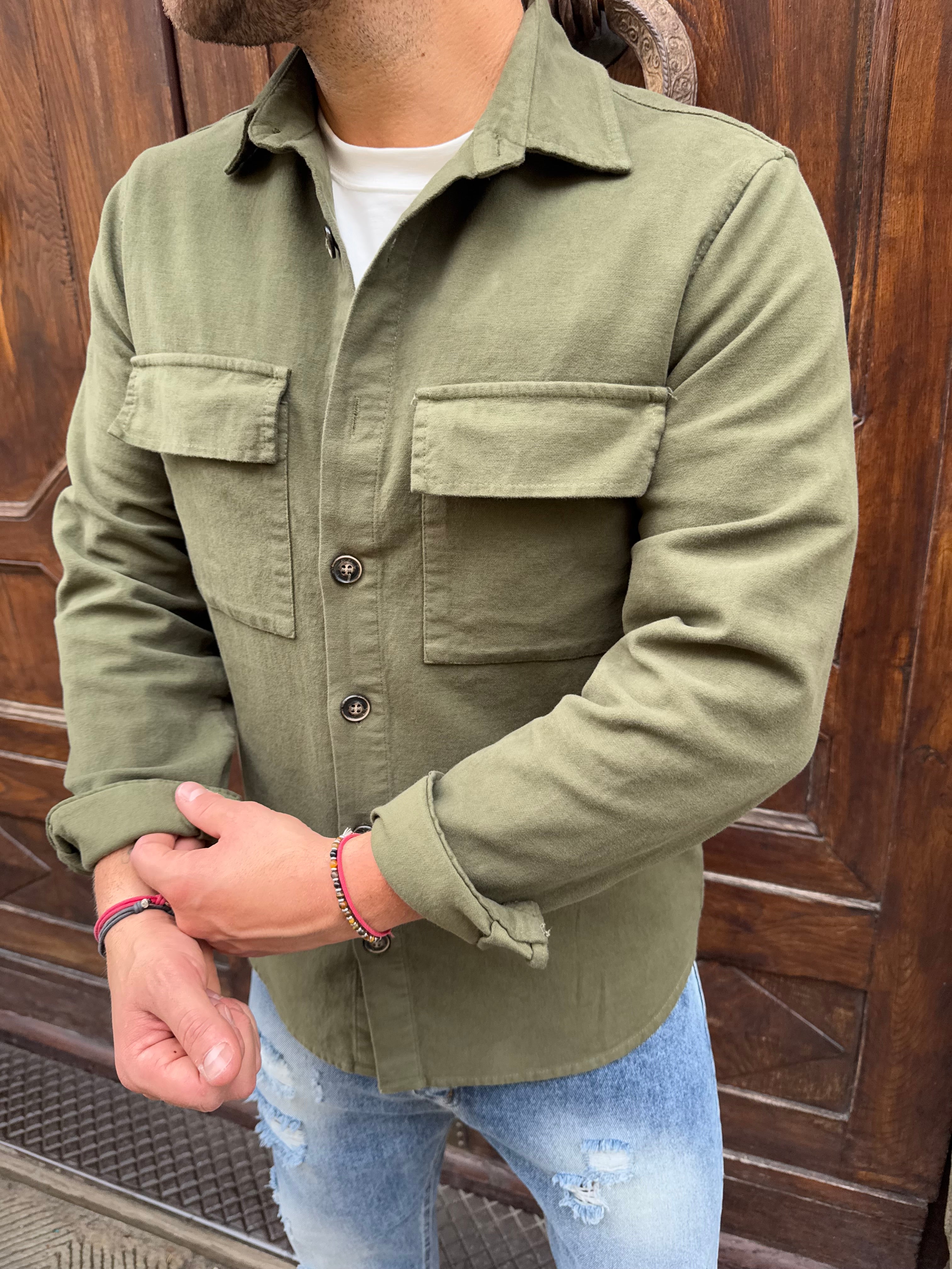 Camicia Sahara di 3.9 verde militare