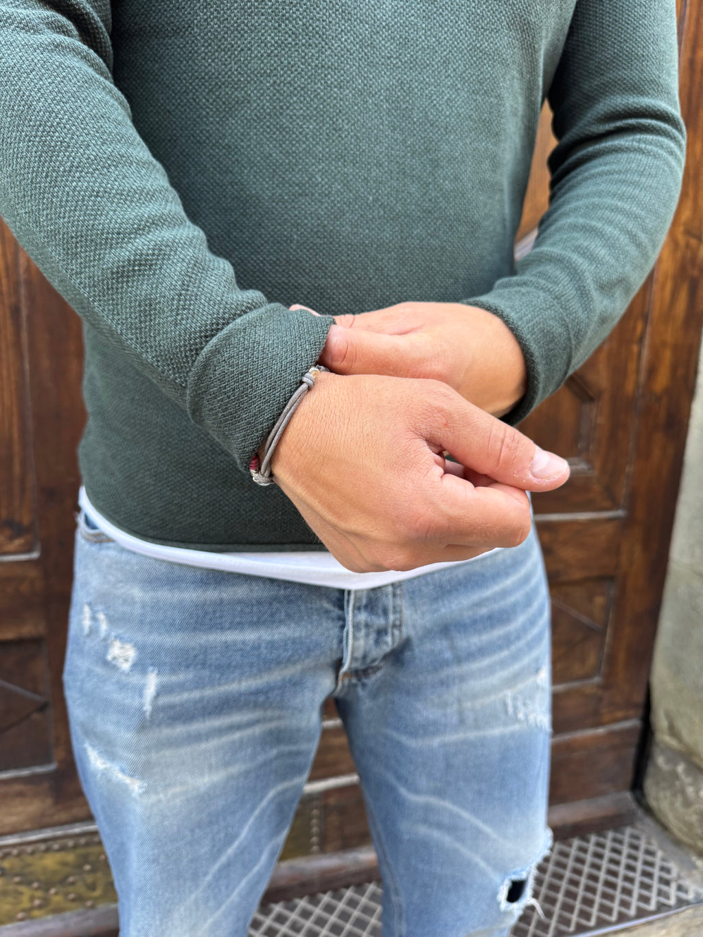 Maglioncino Alabastro di Tiffosi verde bosco