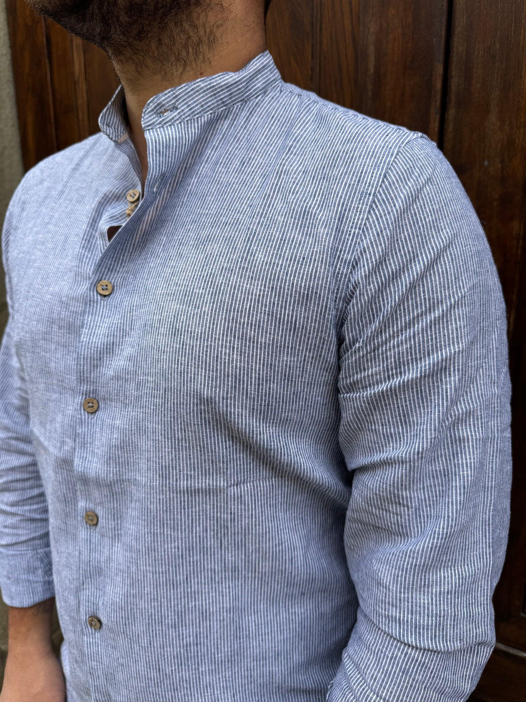 Camicia Millerighe di Hamaki-Ho blu