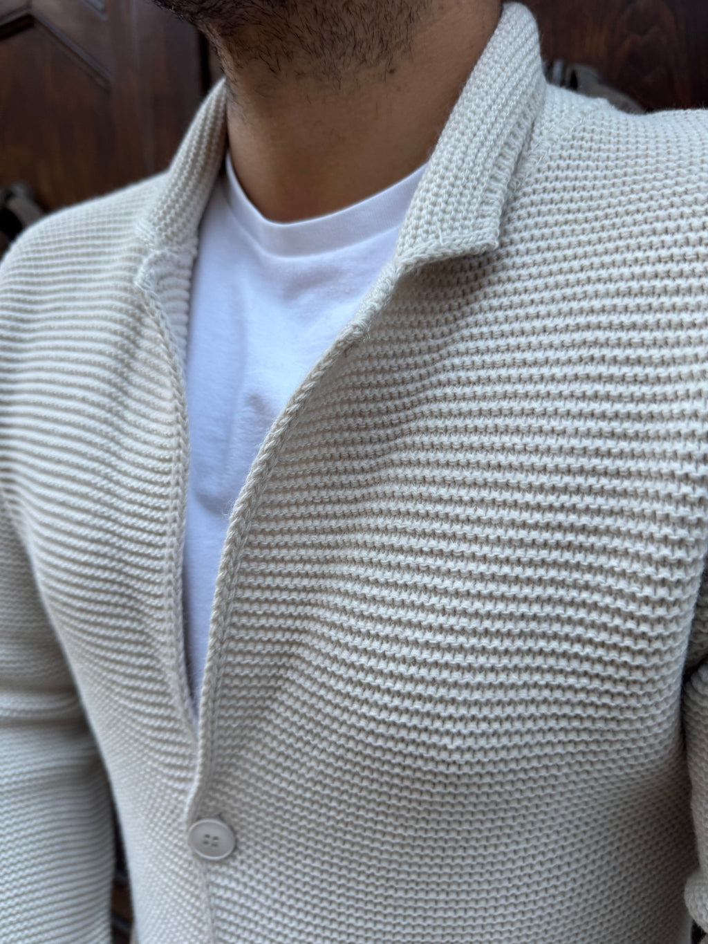 Cardigan Lucio di 3.9 panna