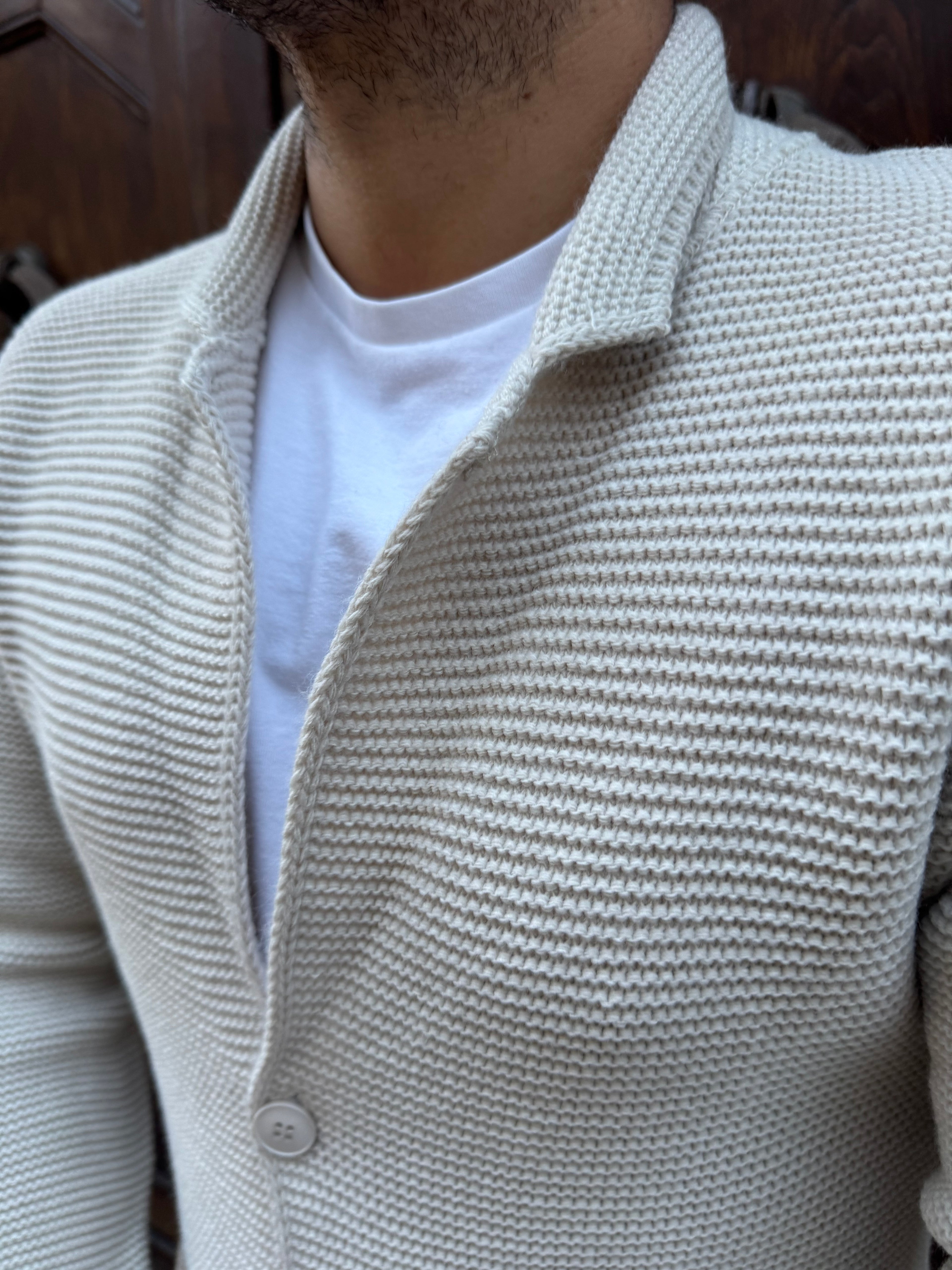 Cardigan Lucio di 3.9 panna