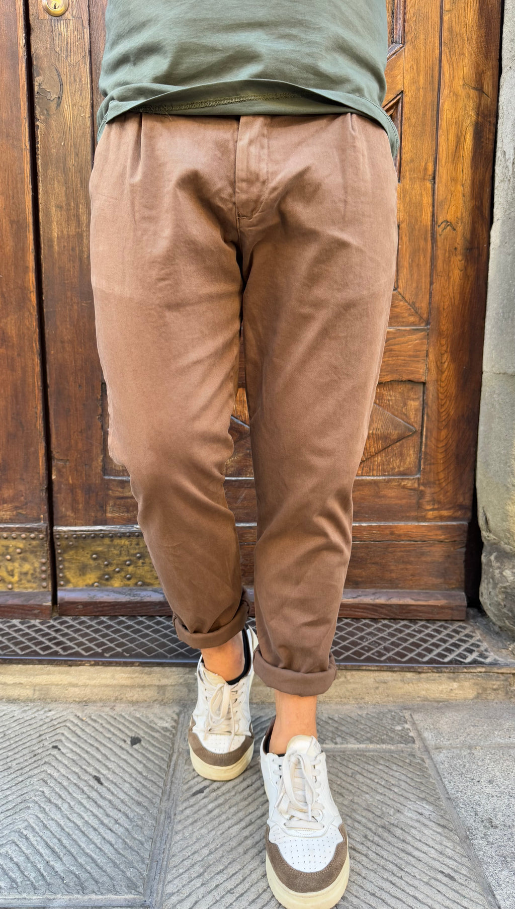 Pantalone Mike di 3.9 tabacco