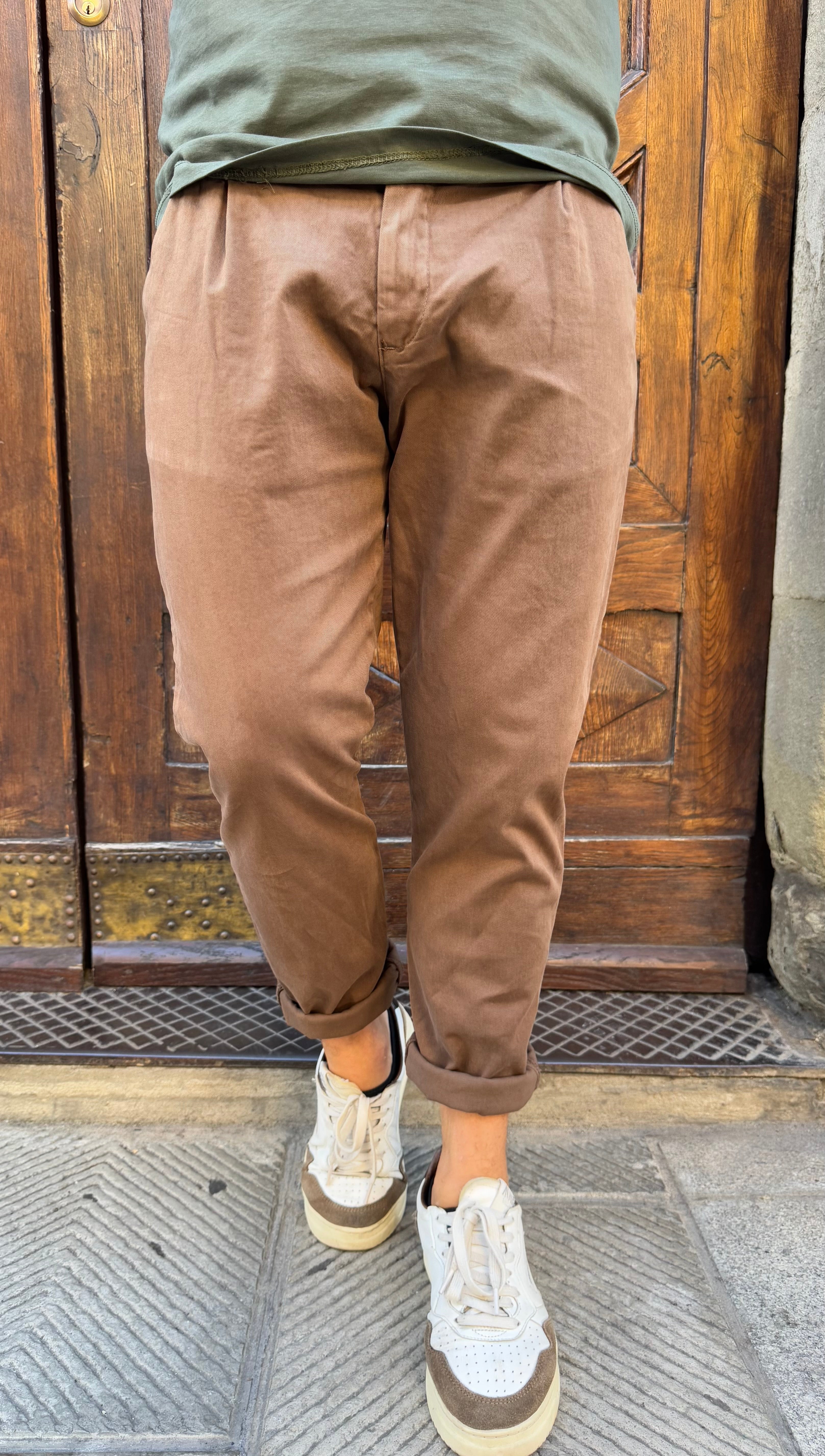 Pantalone Mike di 3.9 tabacco