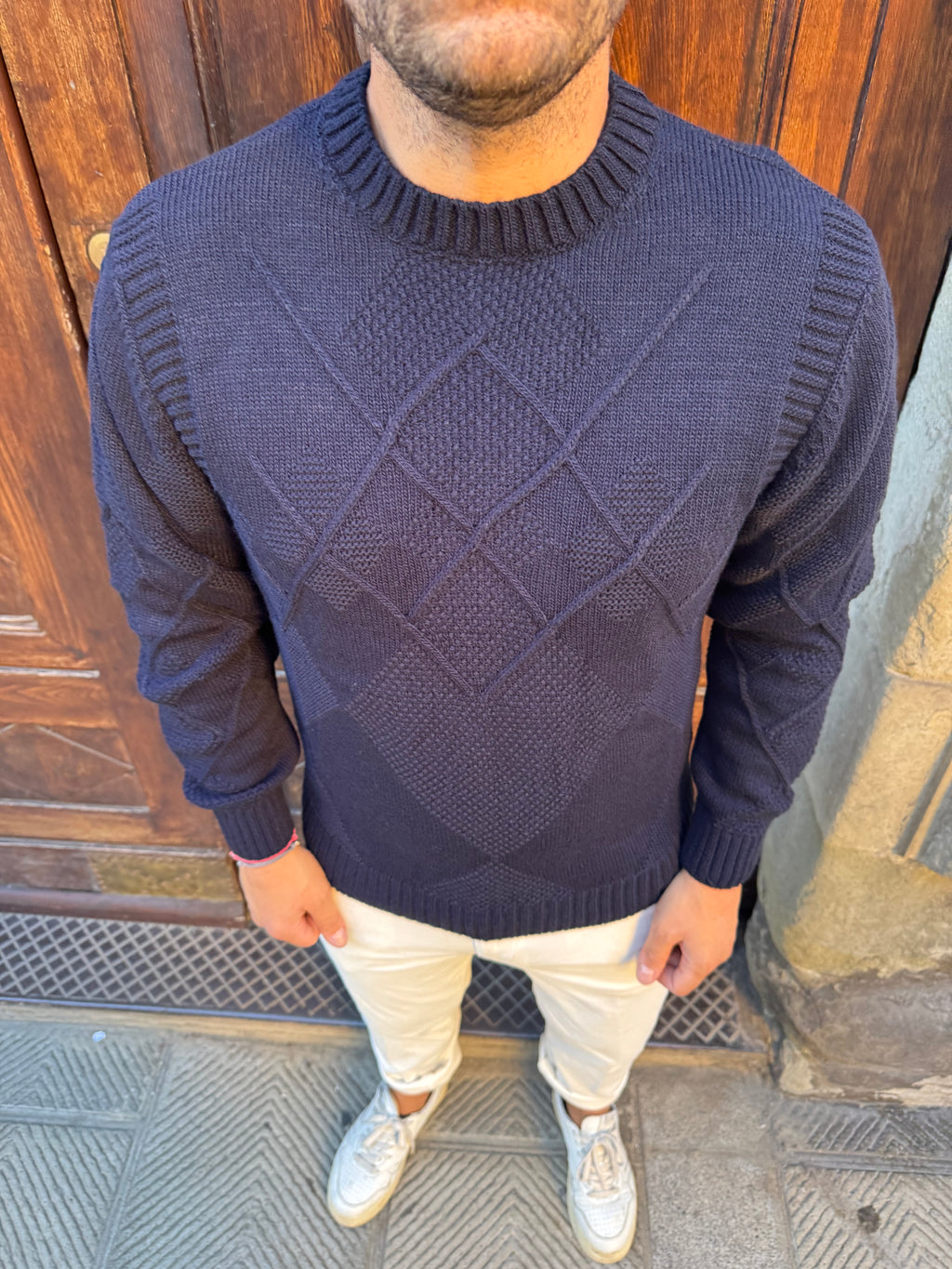 Maglioncino Rombo di Telamira blu