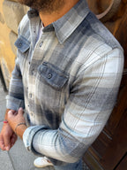 Camicia Quadro 02 di Petrol Ind. blu