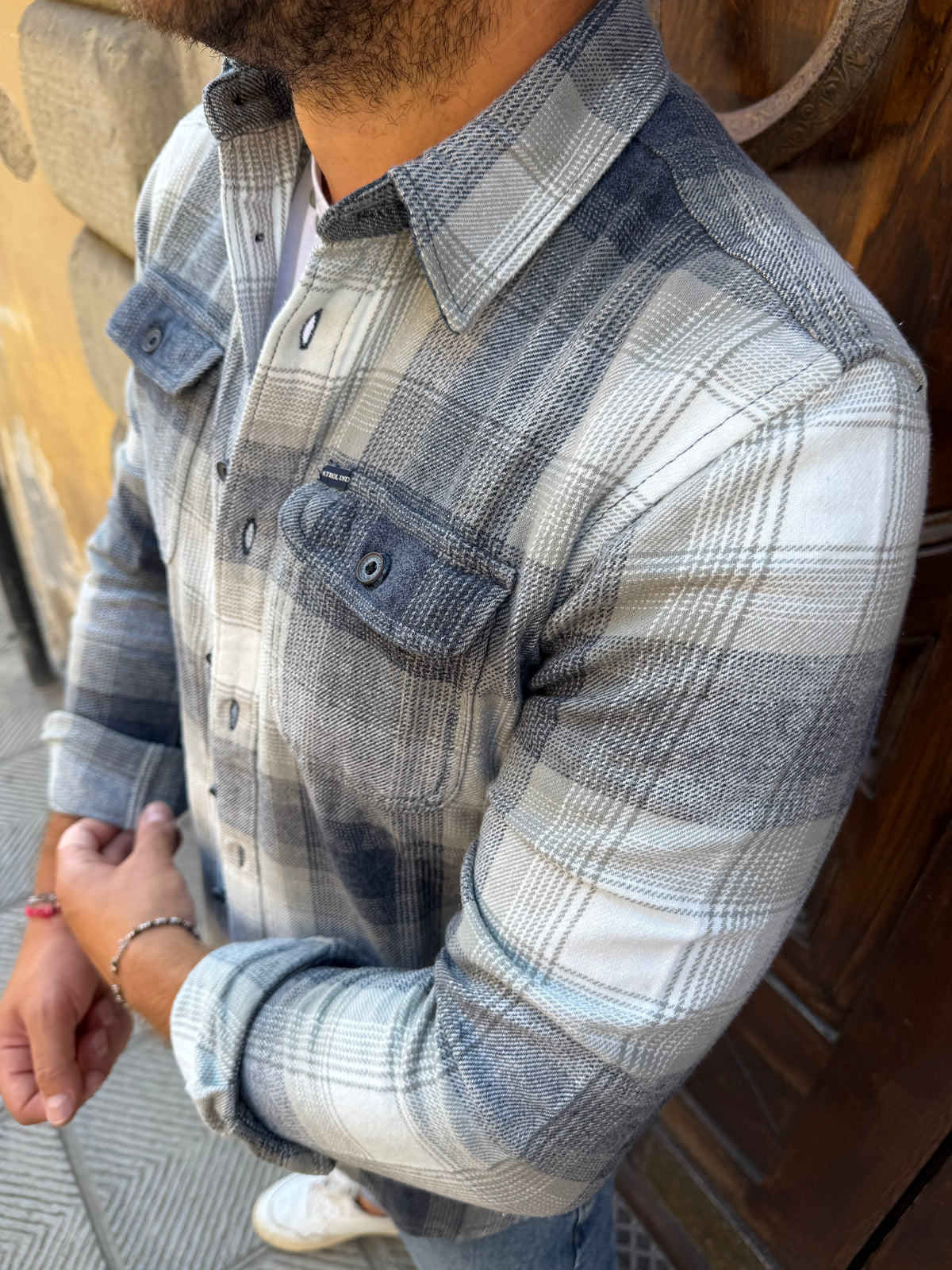 Camicia Quadro 02 di Petrol Ind. blu